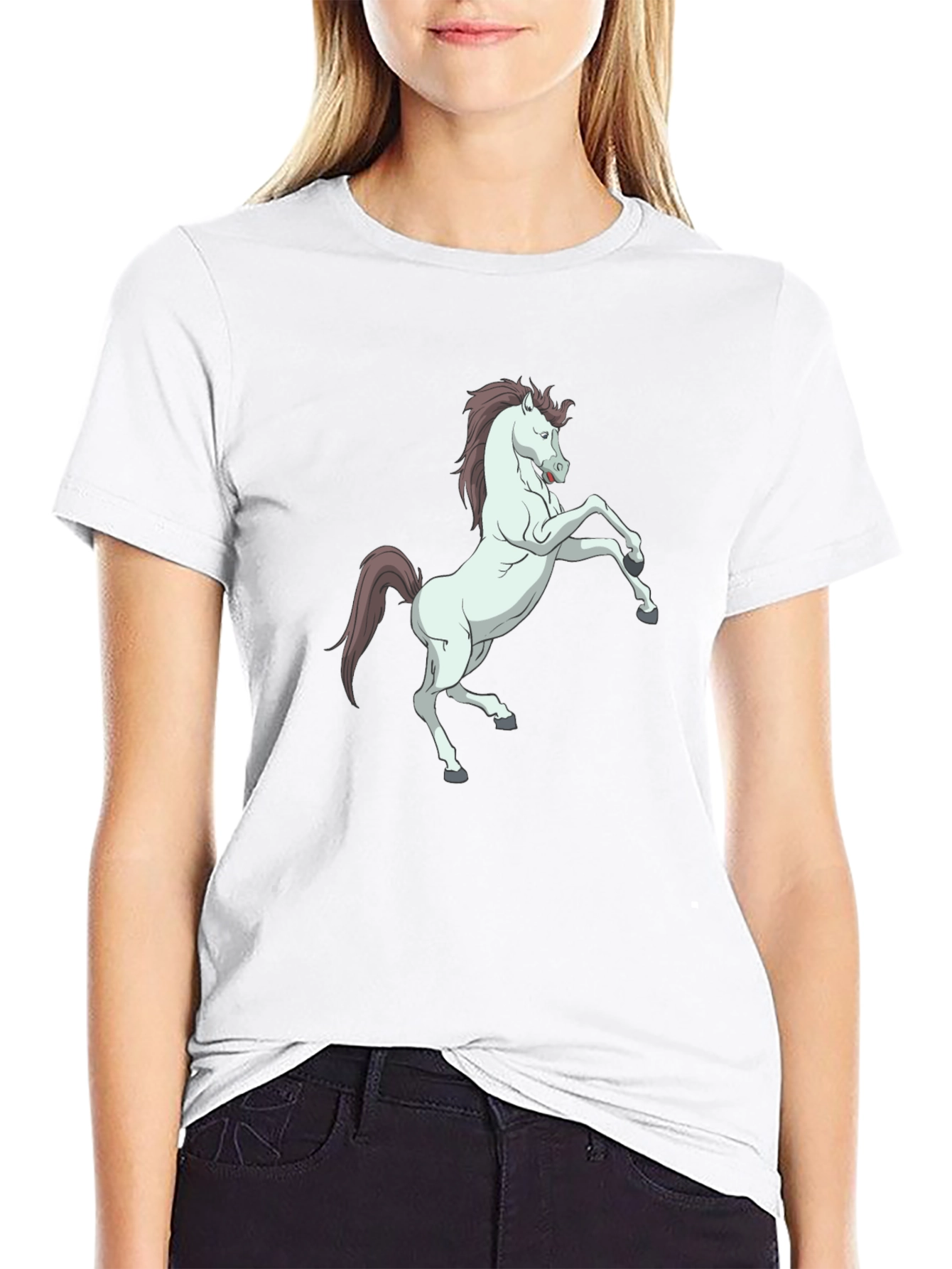 Horse Graphic Black T-Shirt - Stylish & Unique
