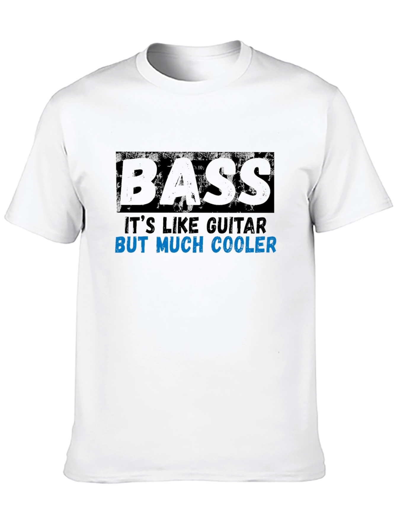 Bass Guitar Much Cooler Black Graphic T-Shirt