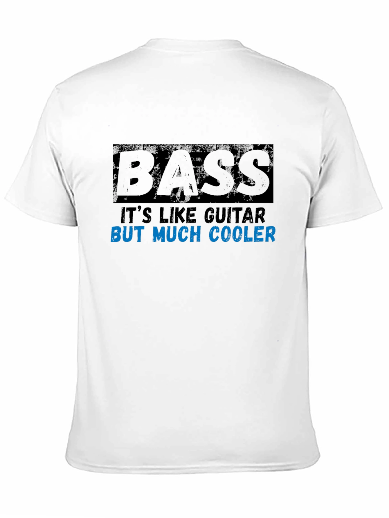 Bass Guitar Much Cooler Black Graphic T-Shirt