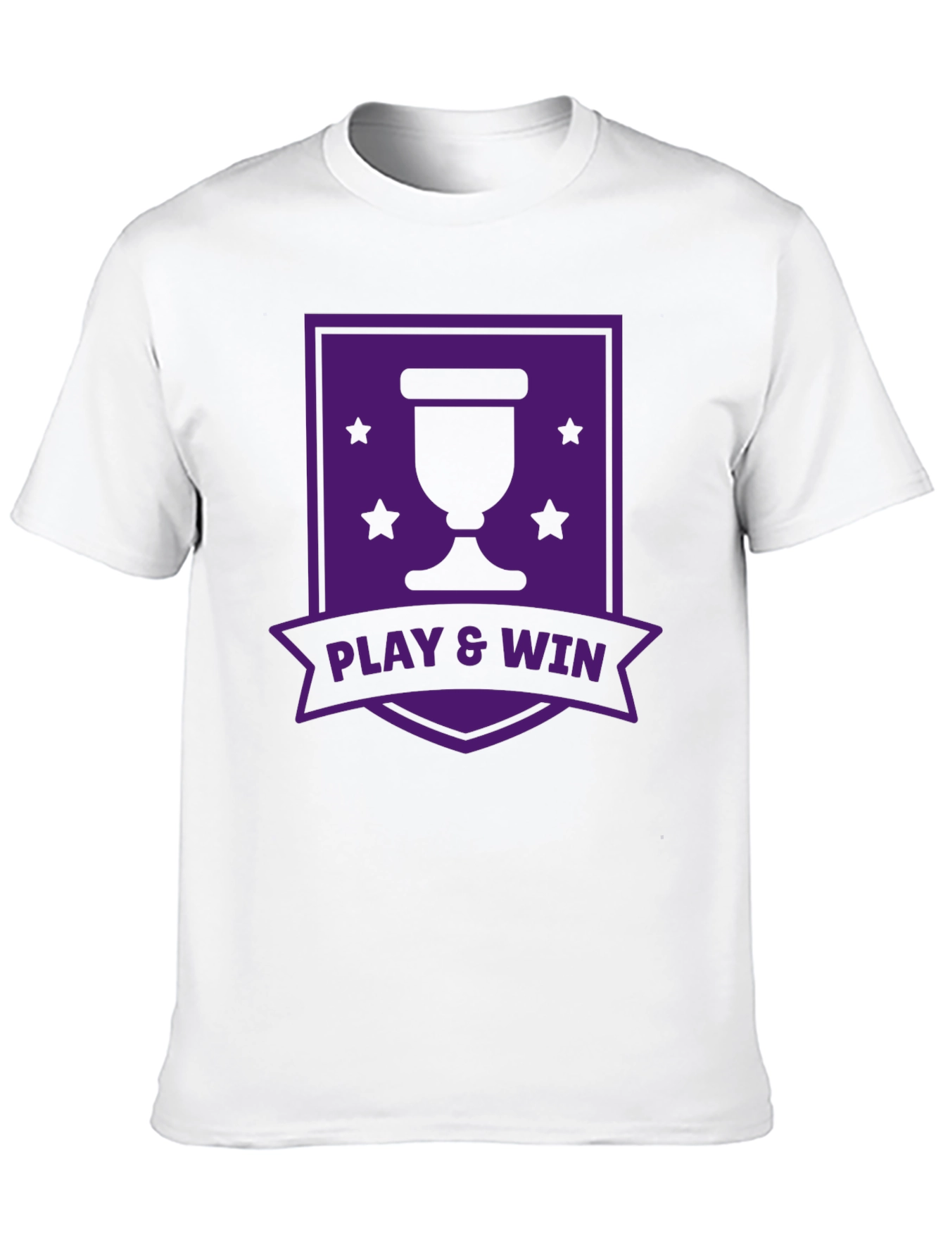 Play & Win Graphic T-Shirt - Black Casual Tee