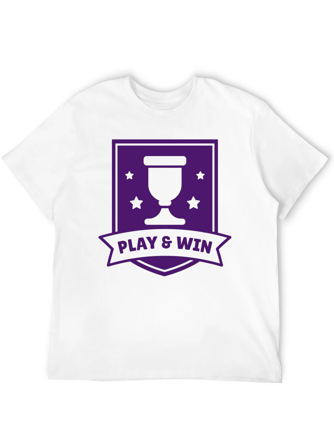 Play & Win Graphic T-Shirt - Black Casual Tee
