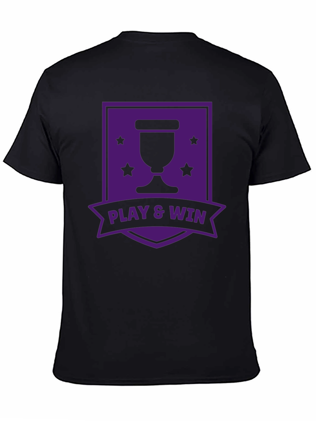 Play & Win Graphic T-Shirt - Black Casual Tee
