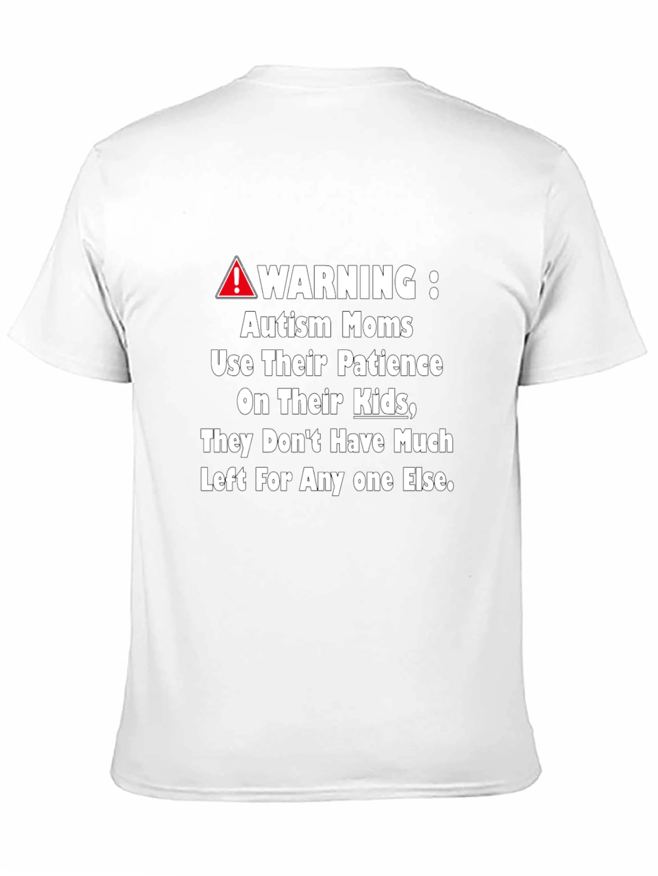 Autism Mom Patience Warning Tee - Black