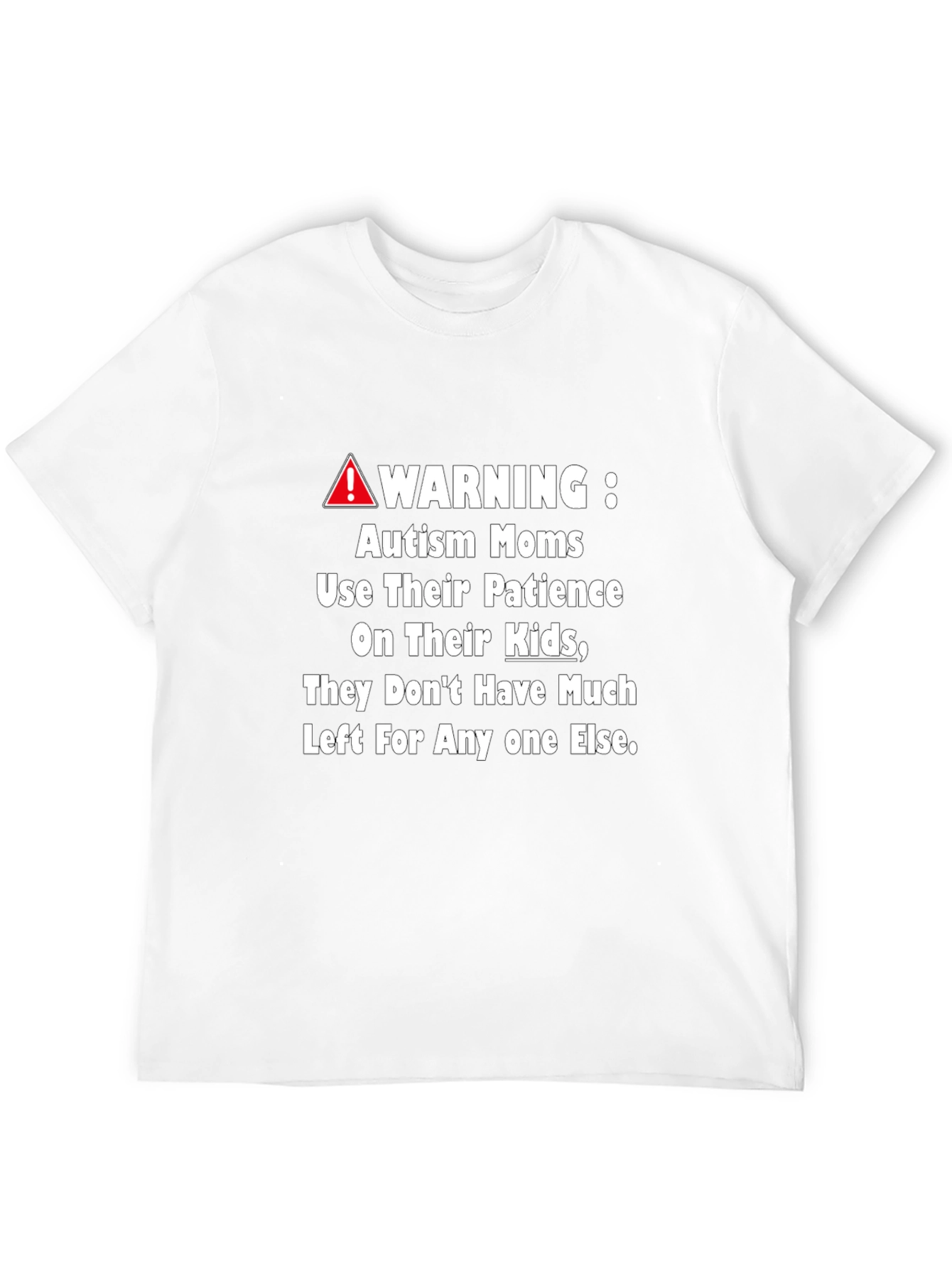 Autism Mom Patience Warning Tee - Black