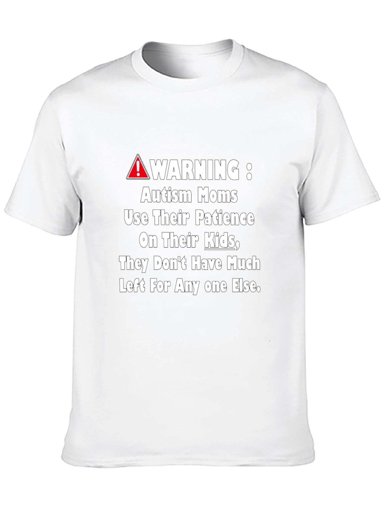 Autism Mom Patience Warning Tee - Black