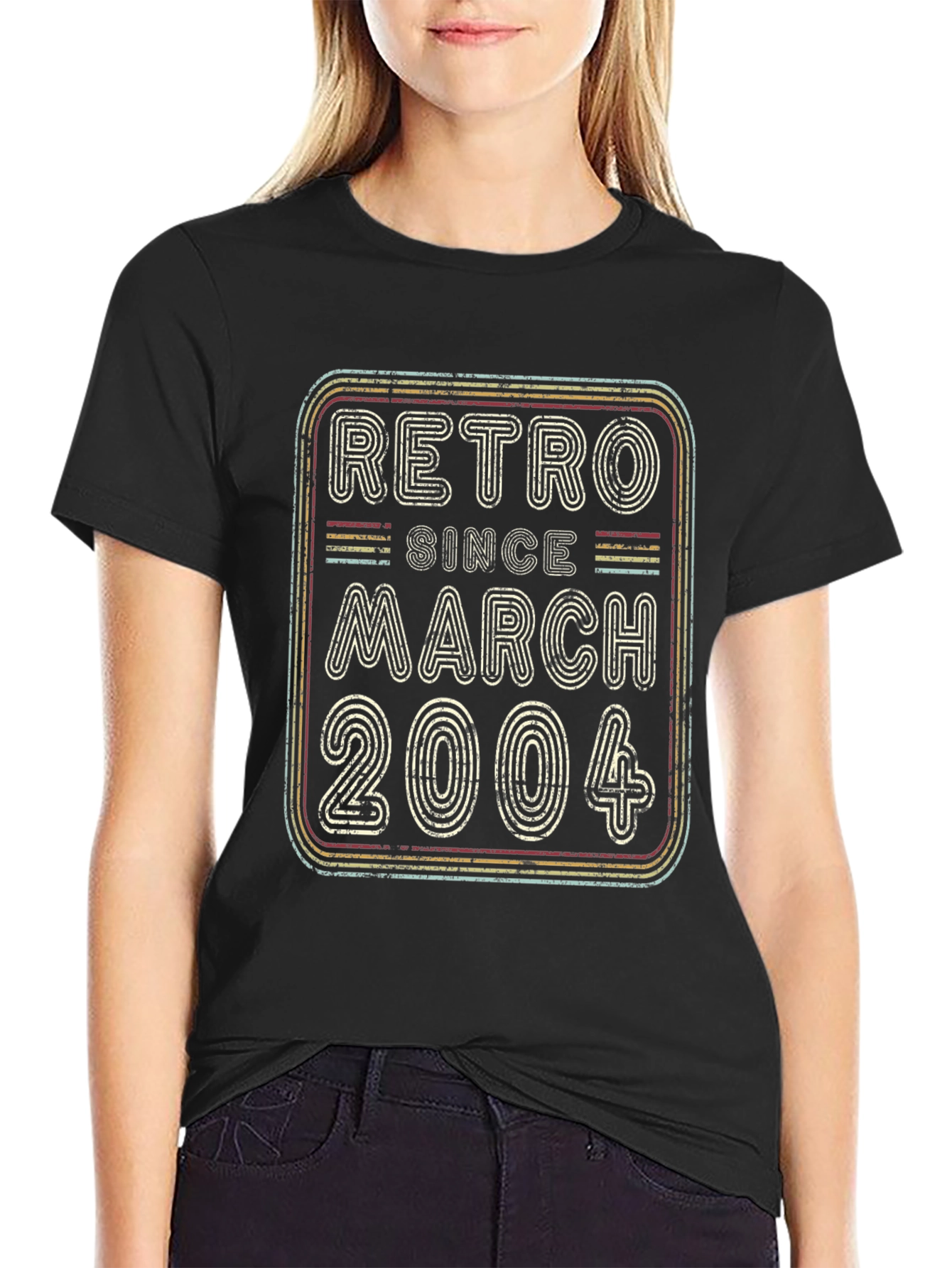 Retro Since March 2004 Black T-Shirt