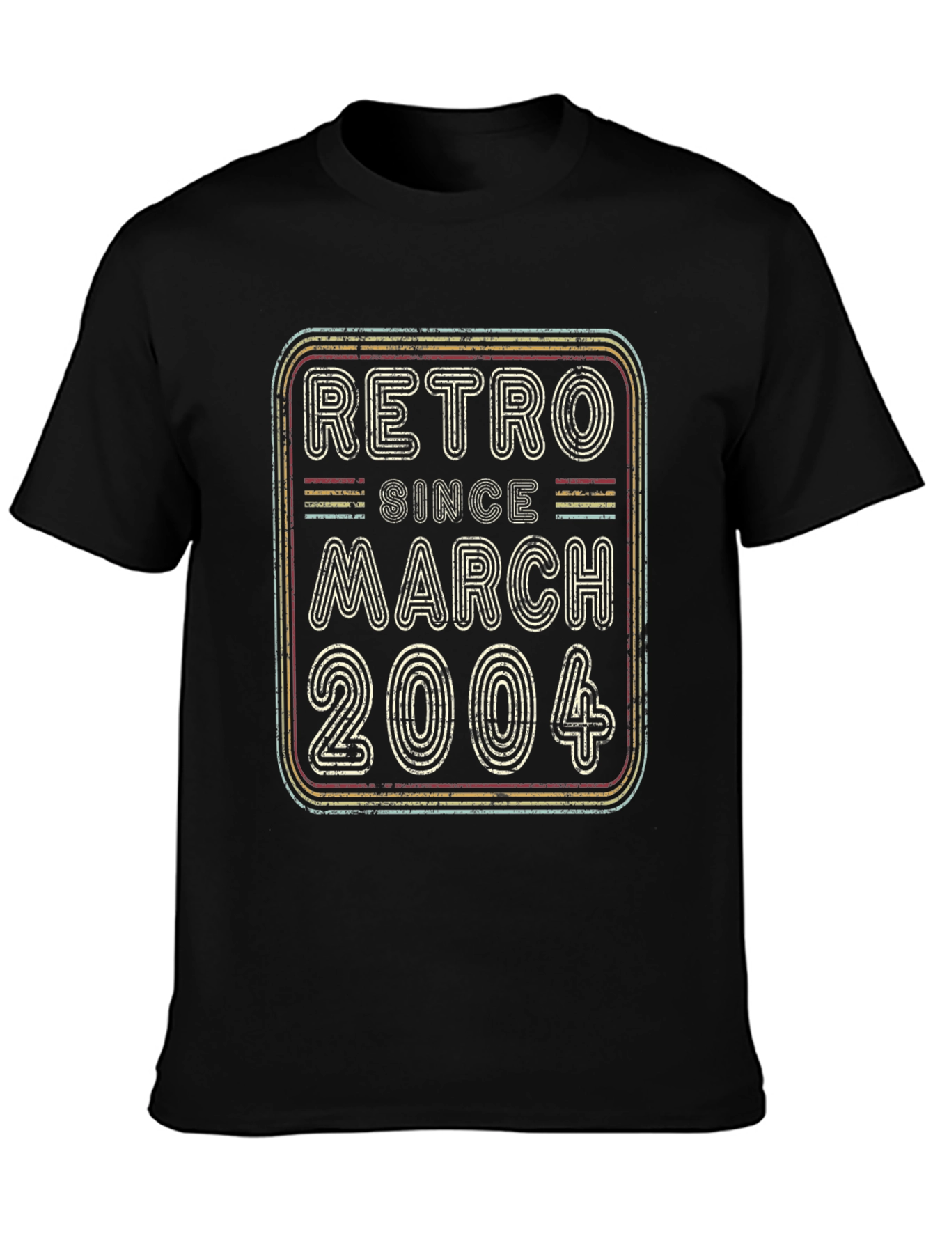 Retro Since March 2004 Black T-Shirt