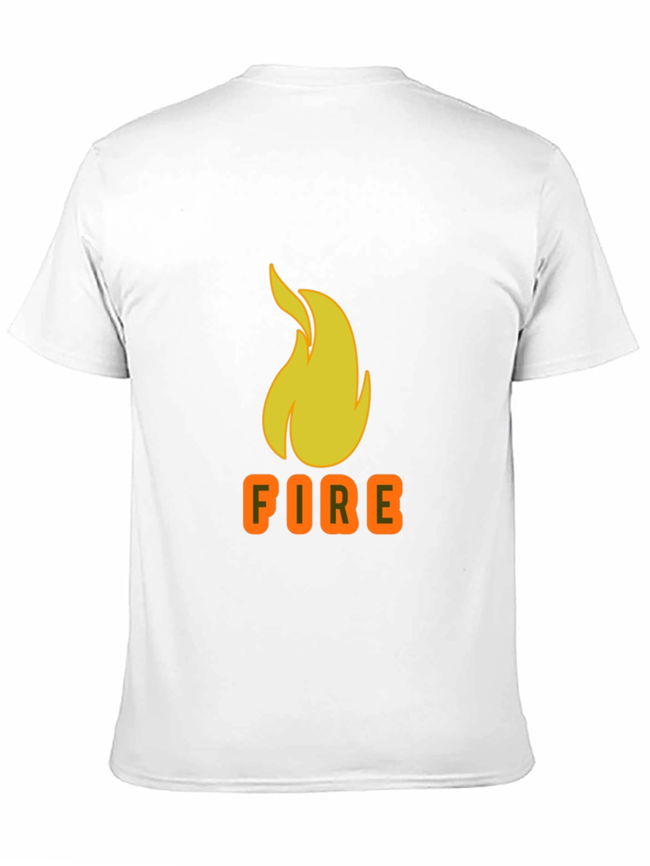 Flame Graphic Tee - Black Cotton T-Shirt