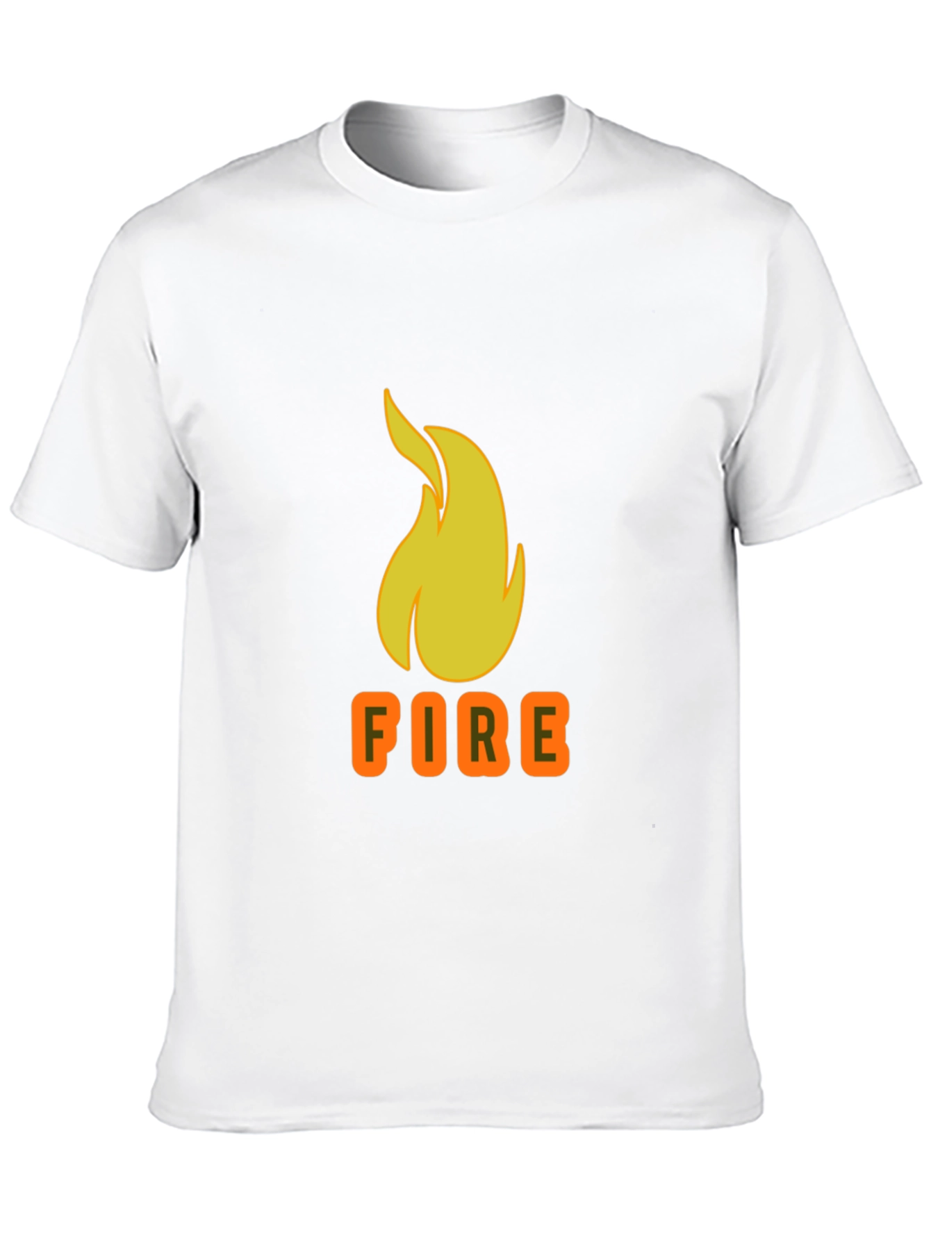 Flame Graphic Tee - Black Cotton T-Shirt