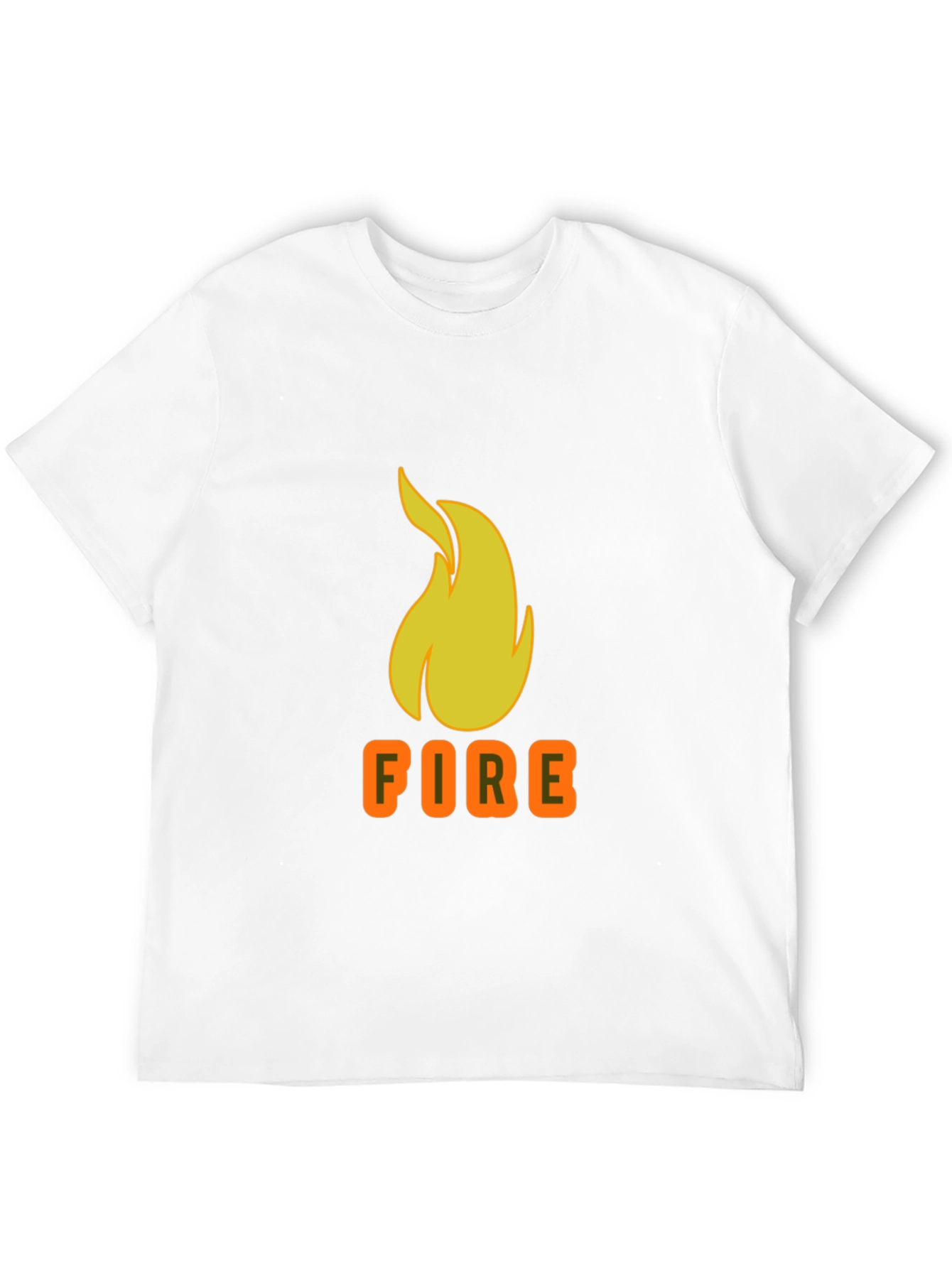 Flame Graphic Tee - Black Cotton T-Shirt