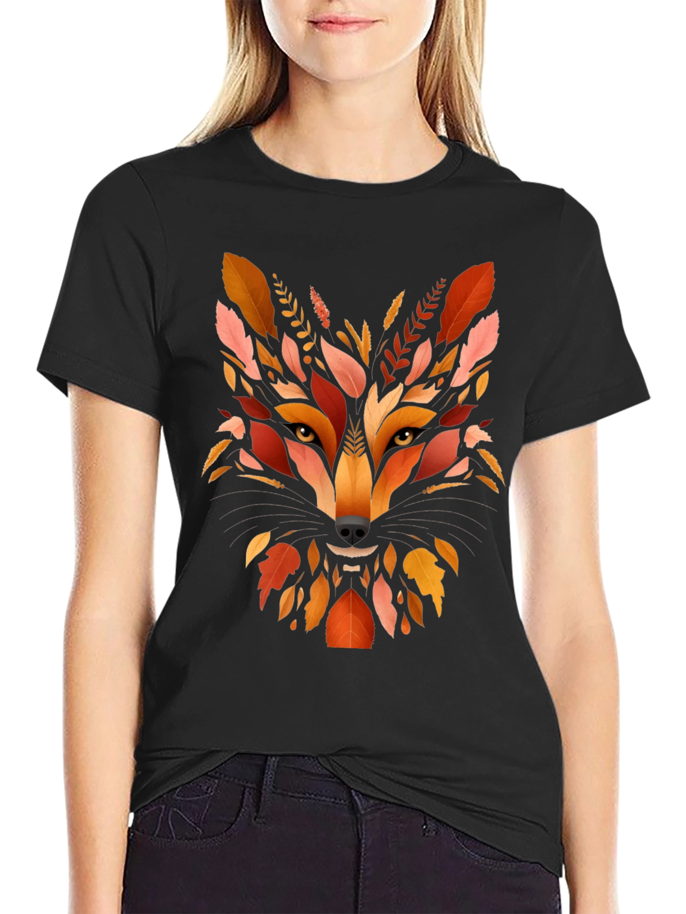 Autumn Fox Graphic Tee - Nature Inspired Mens T-Shirt