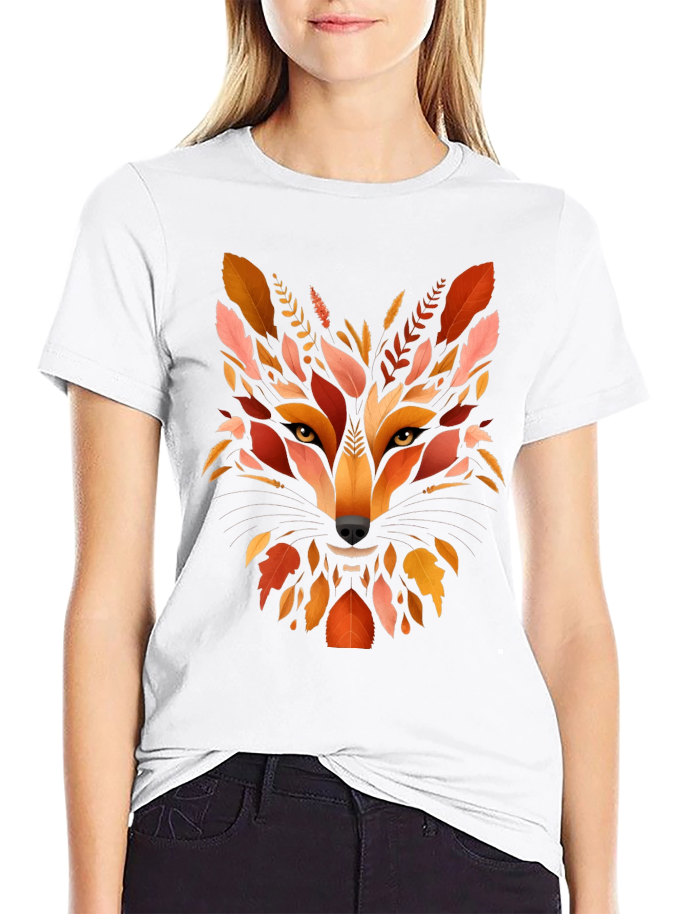 Autumn Fox Graphic Tee - Nature Inspired Mens T-Shirt