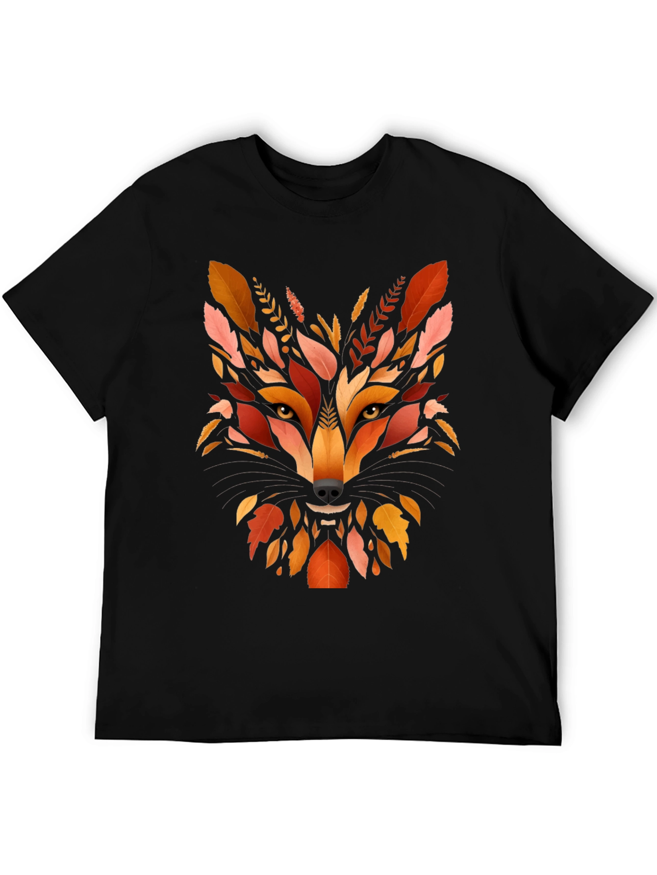 Autumn Fox Graphic Tee - Nature Inspired Mens T-Shirt