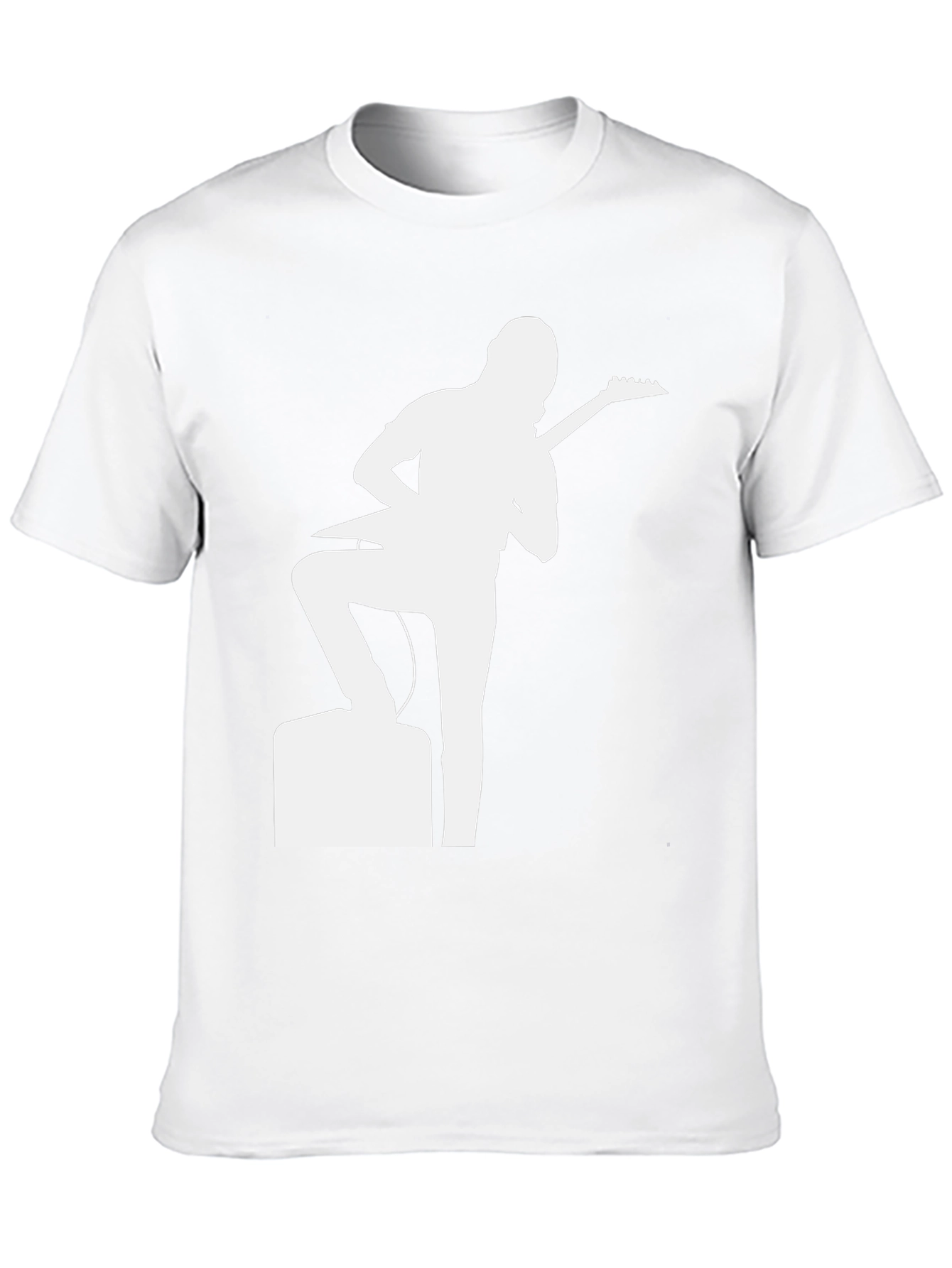 Guitar Player Graphic Tee - Black Cotton T-Shirt