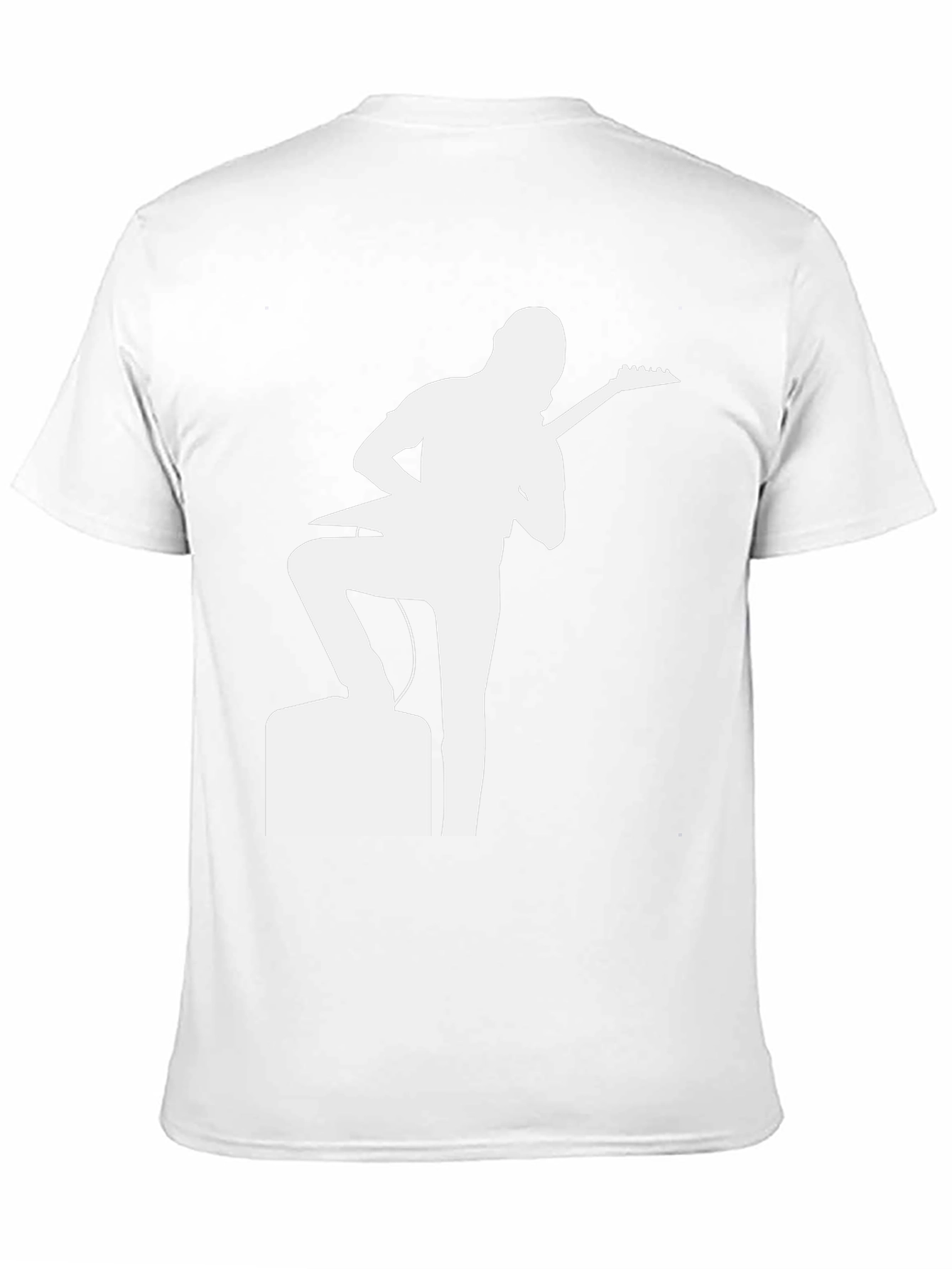 Guitar Player Graphic Tee - Black Cotton T-Shirt
