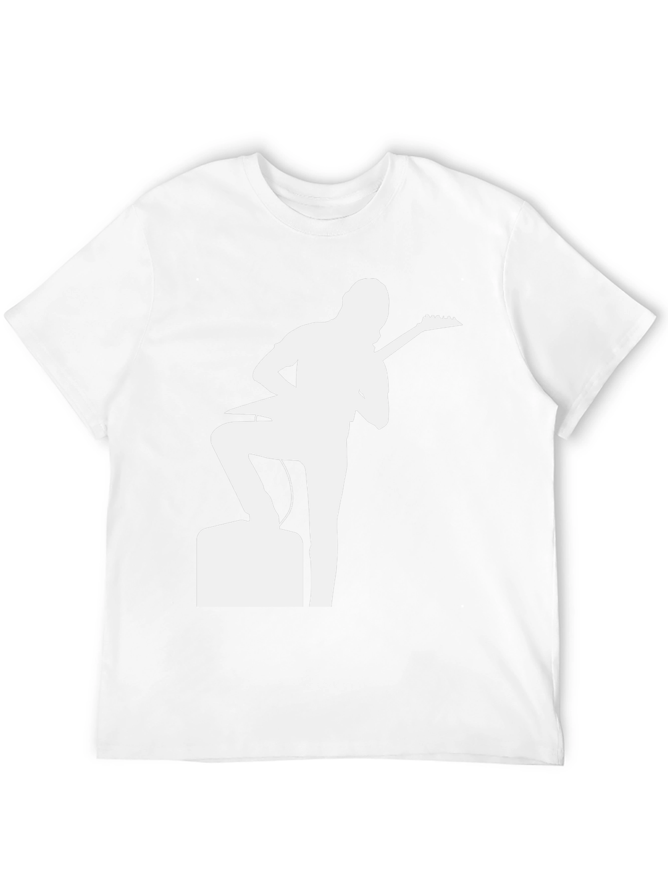 Guitar Player Graphic Tee - Black Cotton T-Shirt