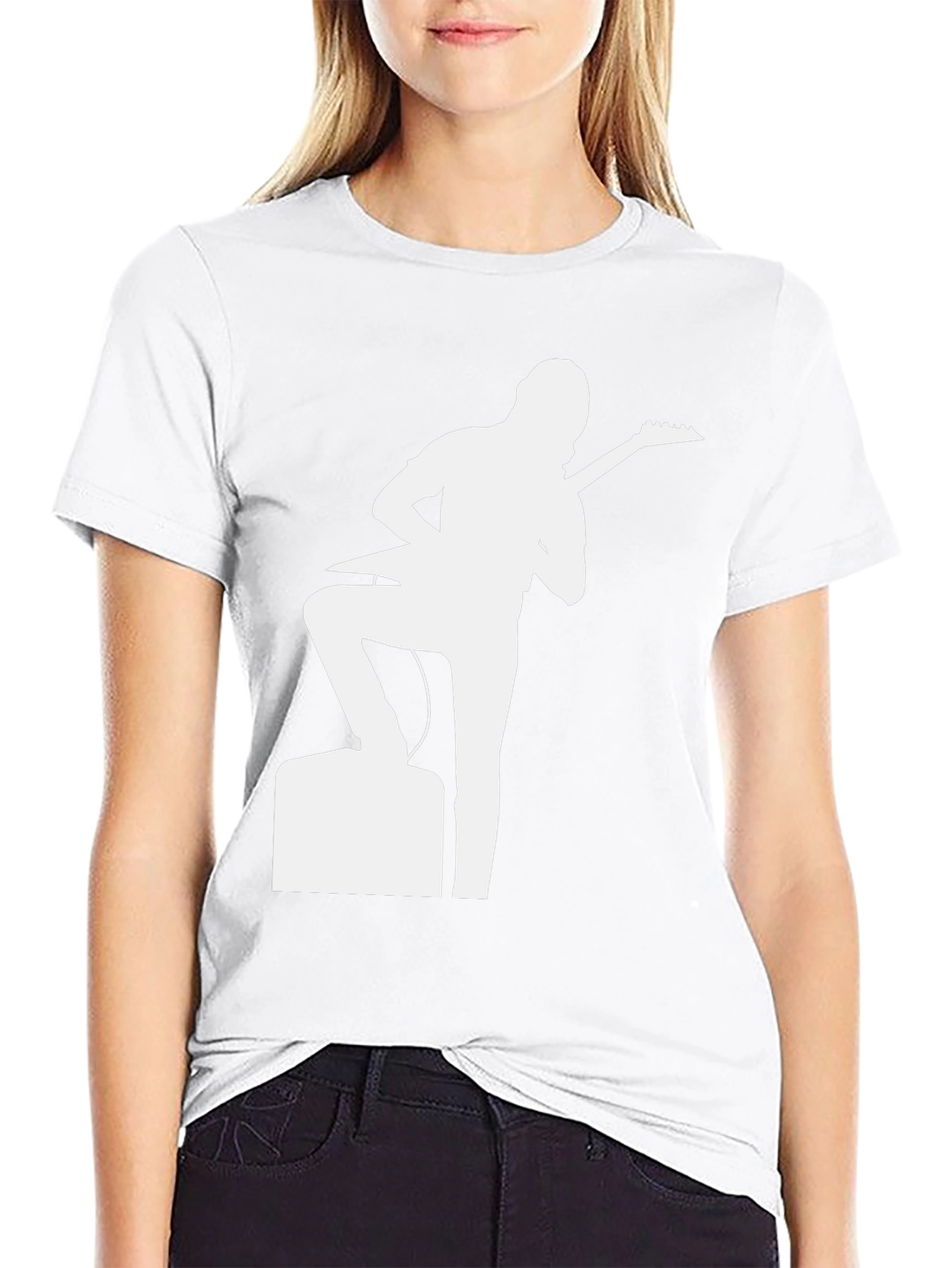 Guitar Player Graphic Tee - Black Cotton T-Shirt