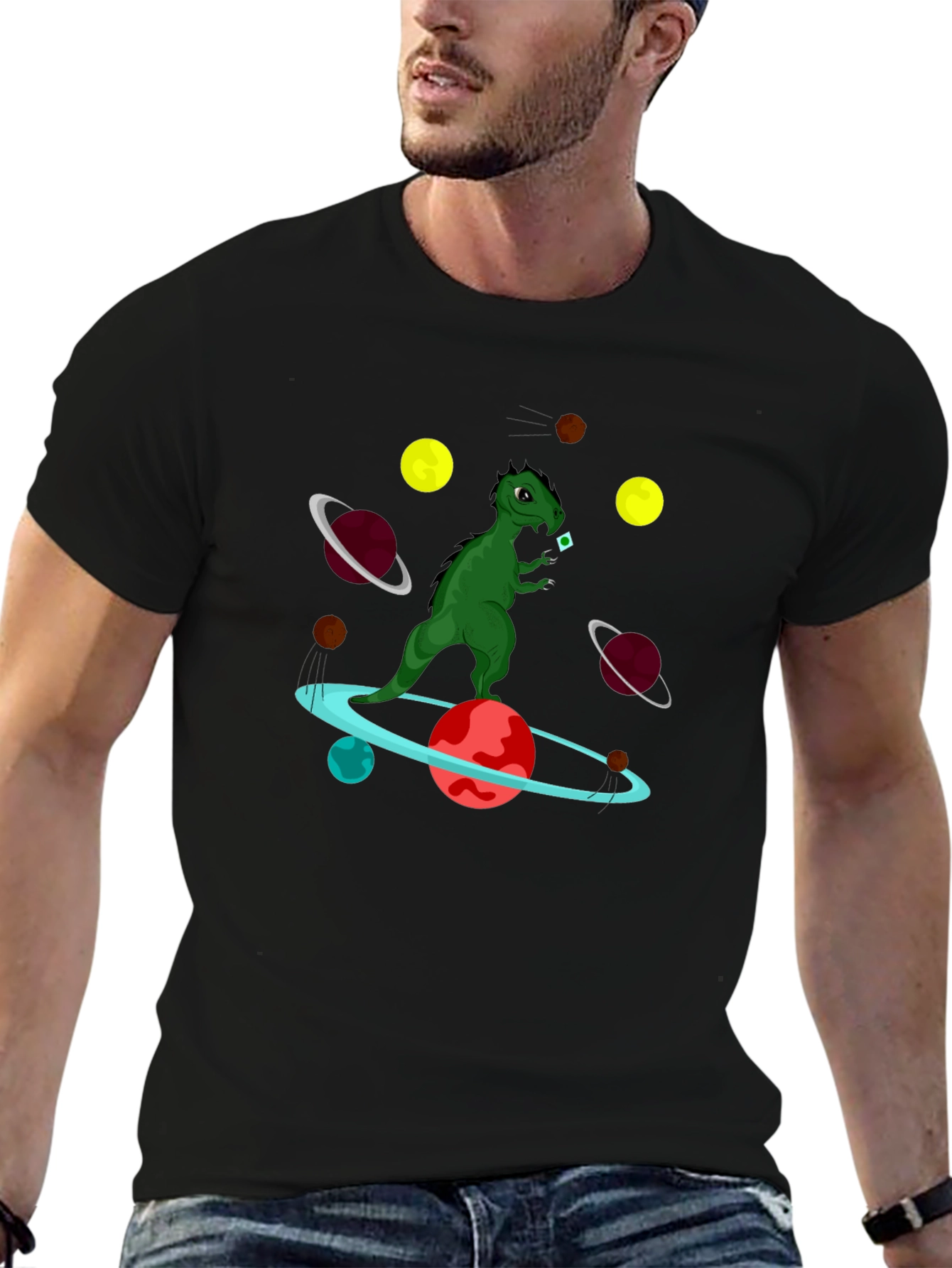 Dino in Space Graphic T-Shirt