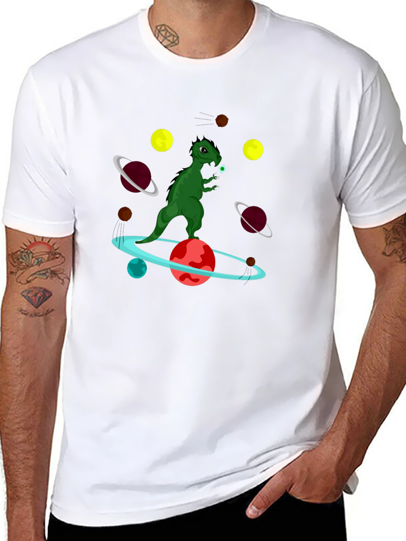 Dino in Space Graphic T-Shirt