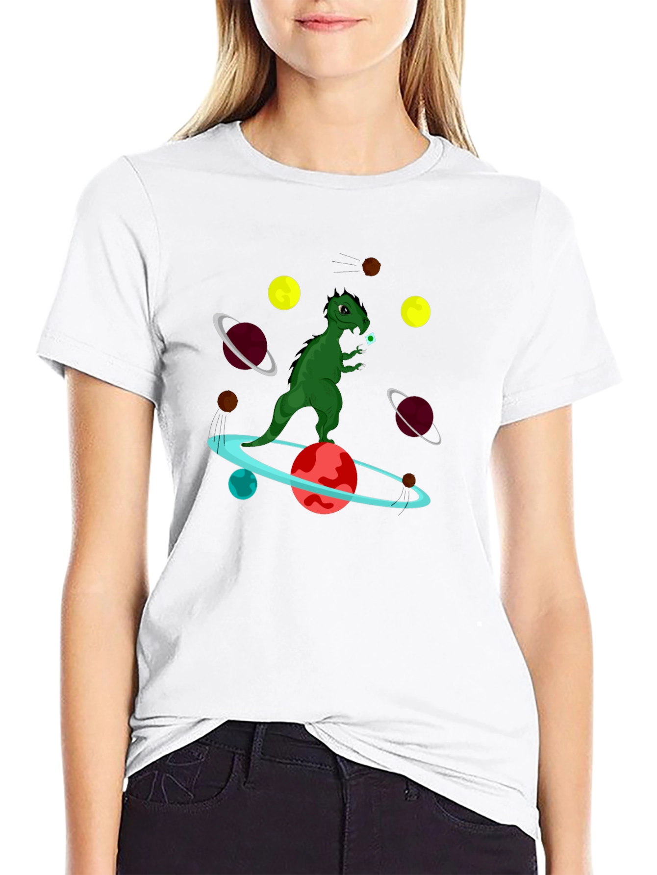 Dino in Space Graphic T-Shirt