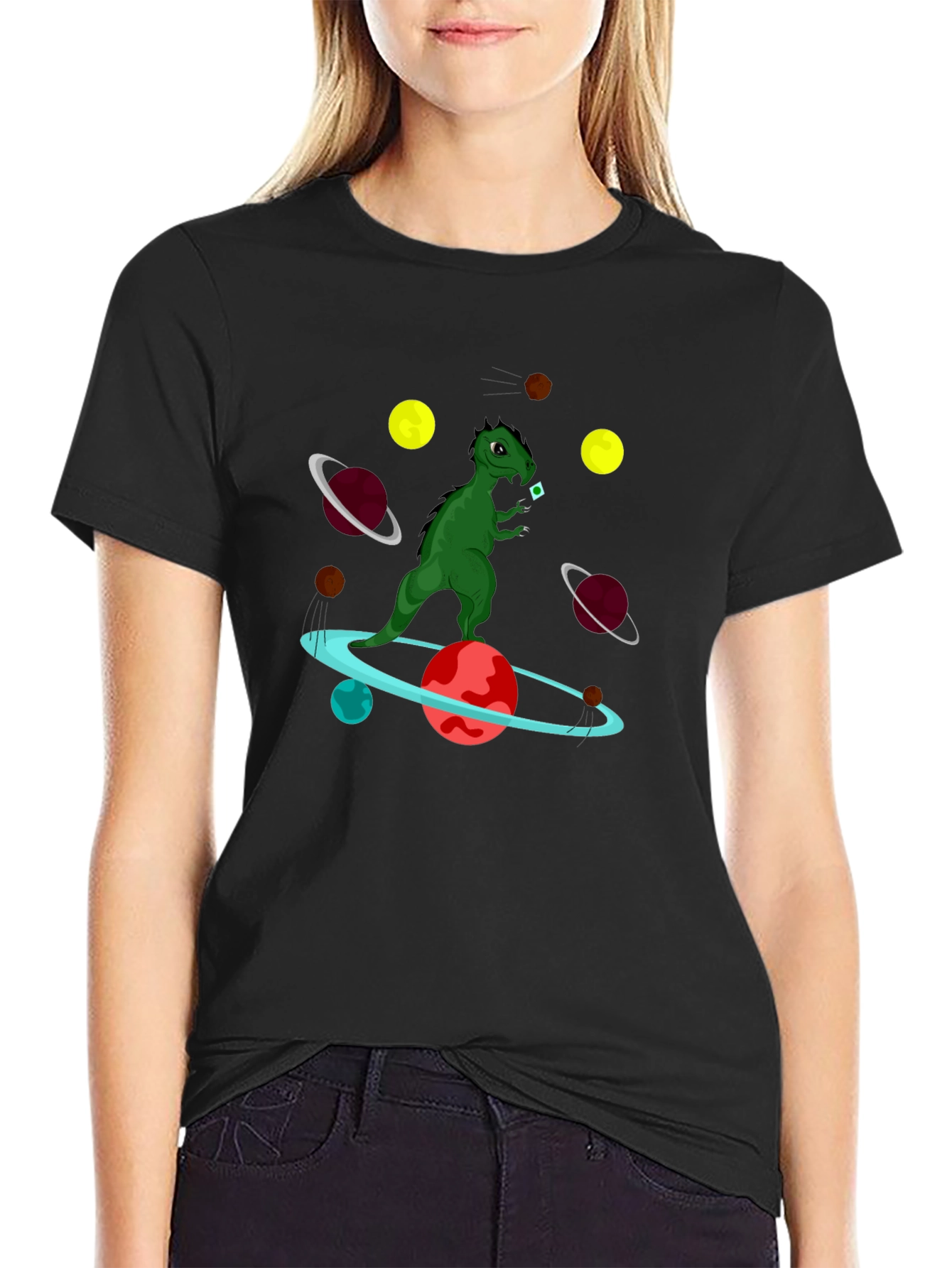 Dino in Space Graphic T-Shirt