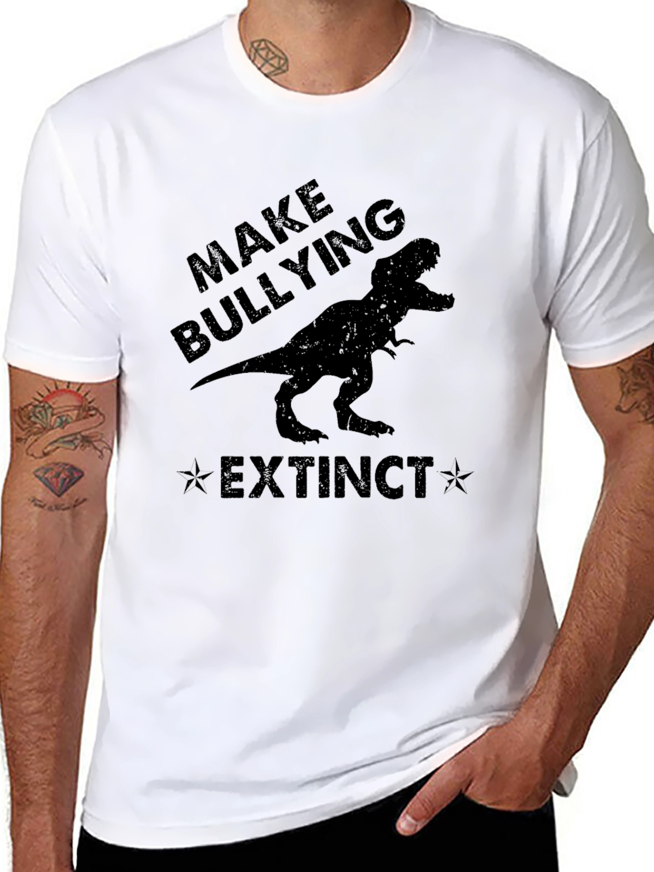 Make Bullying Extinct T-Rex Graphic Tee