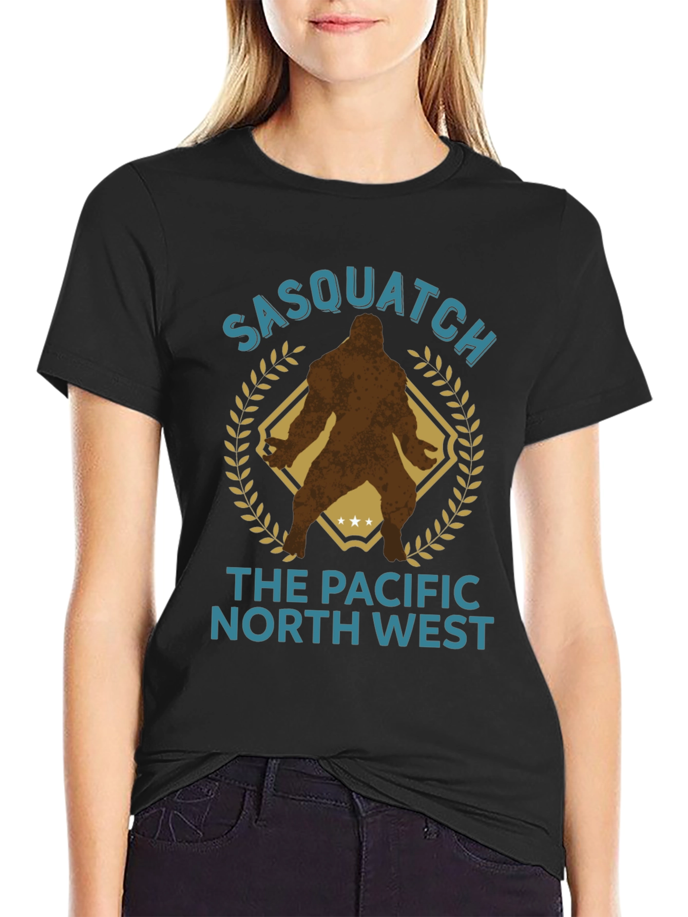 Sasquatch Pacific Northwest Graphic T-Shirt