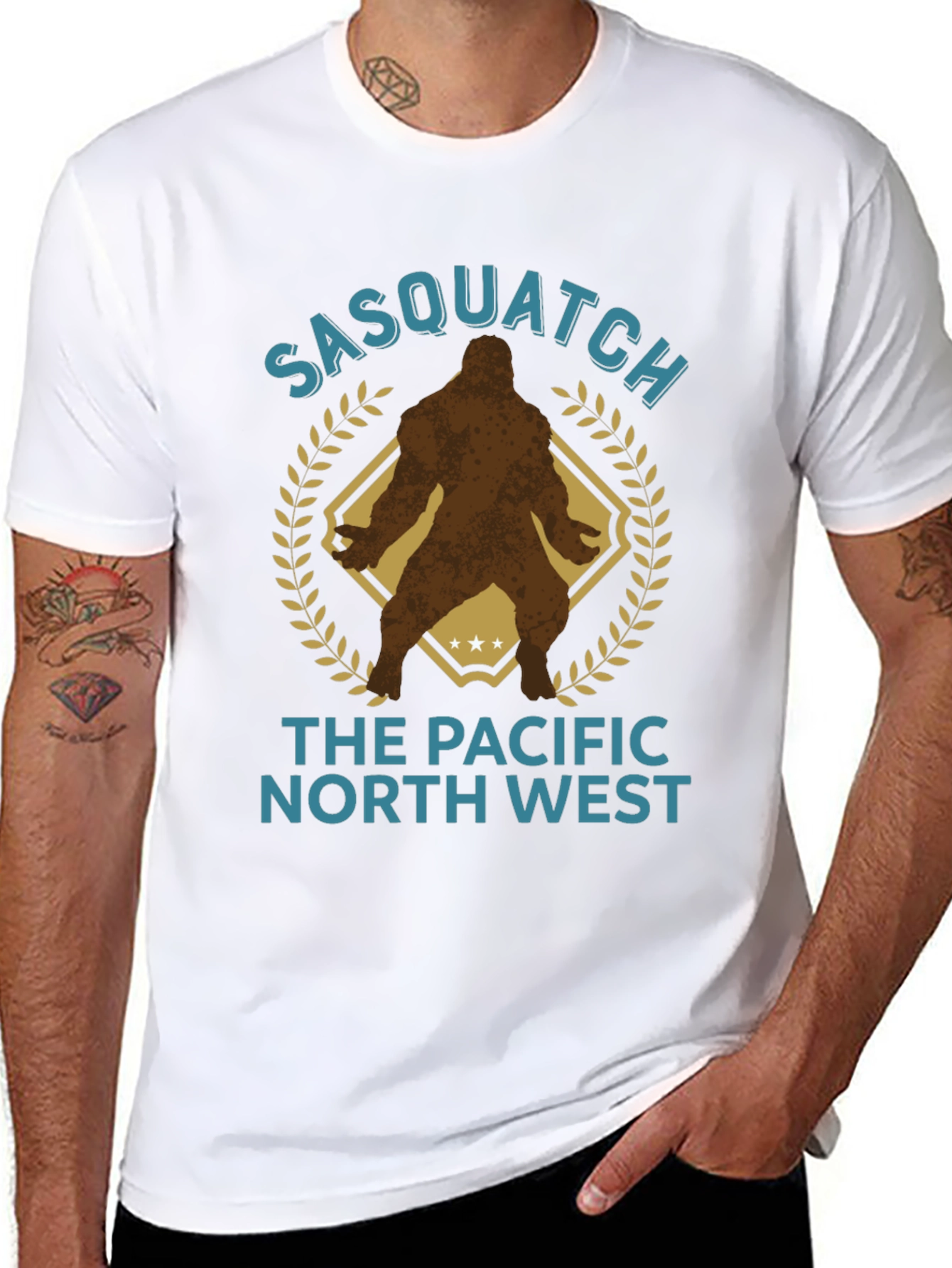 Sasquatch Pacific Northwest Graphic T-Shirt