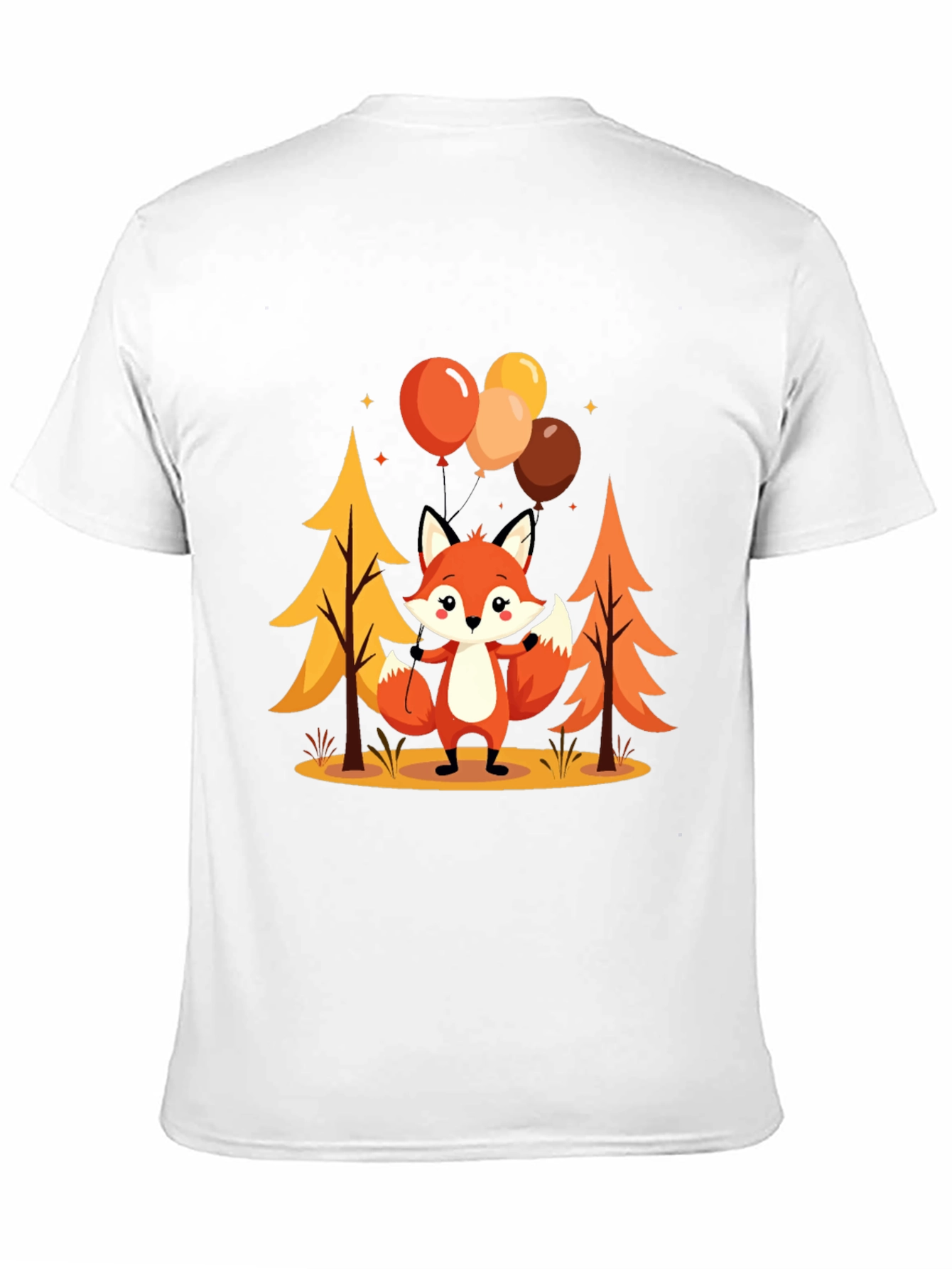 Cute Fox Graphic Tee - Mens Black T-Shirt