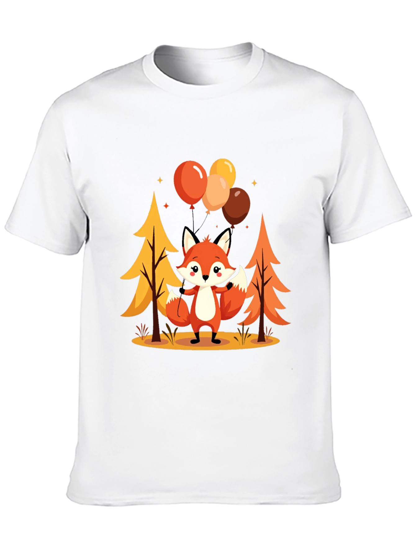 Cute Fox Graphic Tee - Mens Black T-Shirt