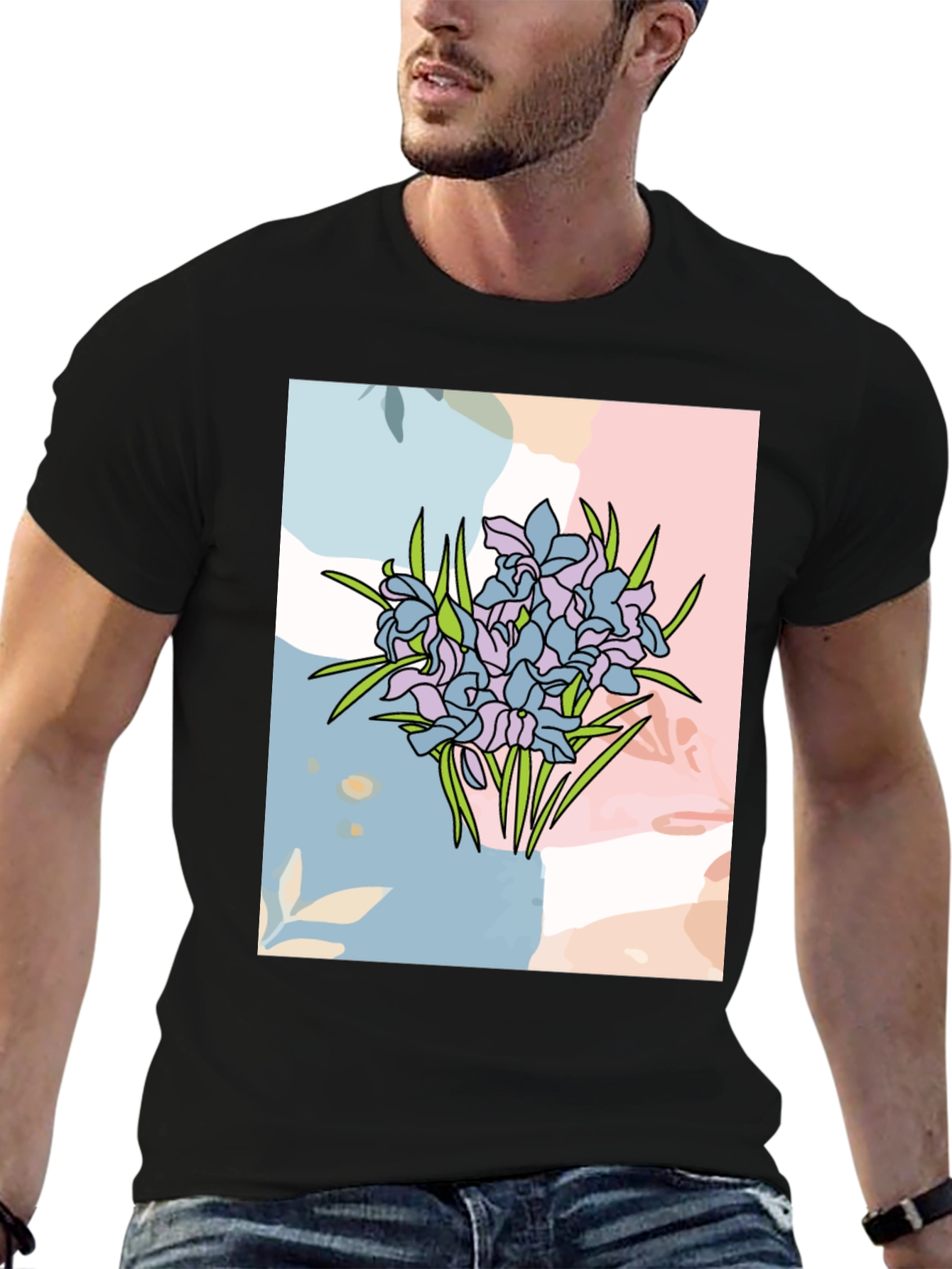 Floral Graphic Tee - Abstract Flower Design