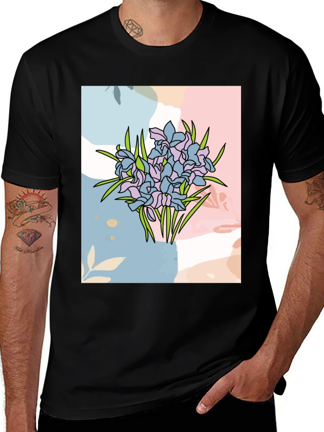 Floral Graphic Tee - Abstract Flower Design