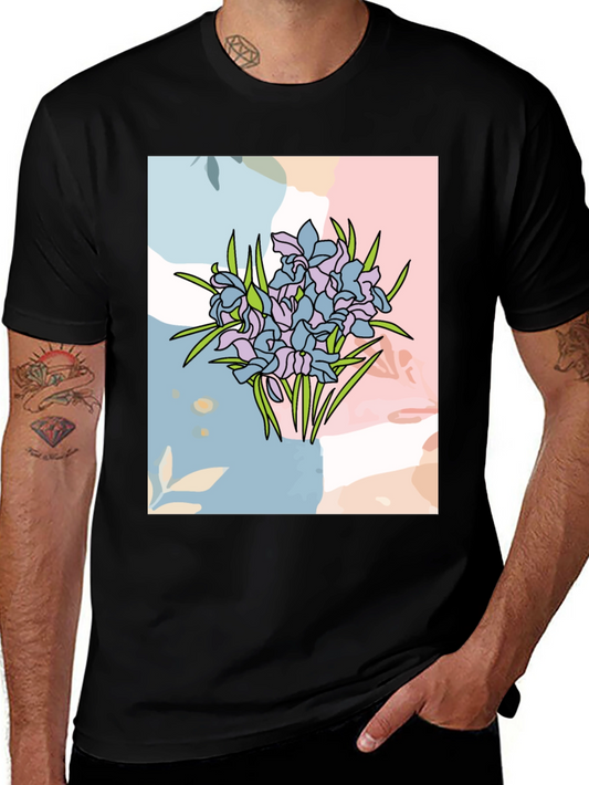 Floral Graphic Tee - Abstract Flower Design