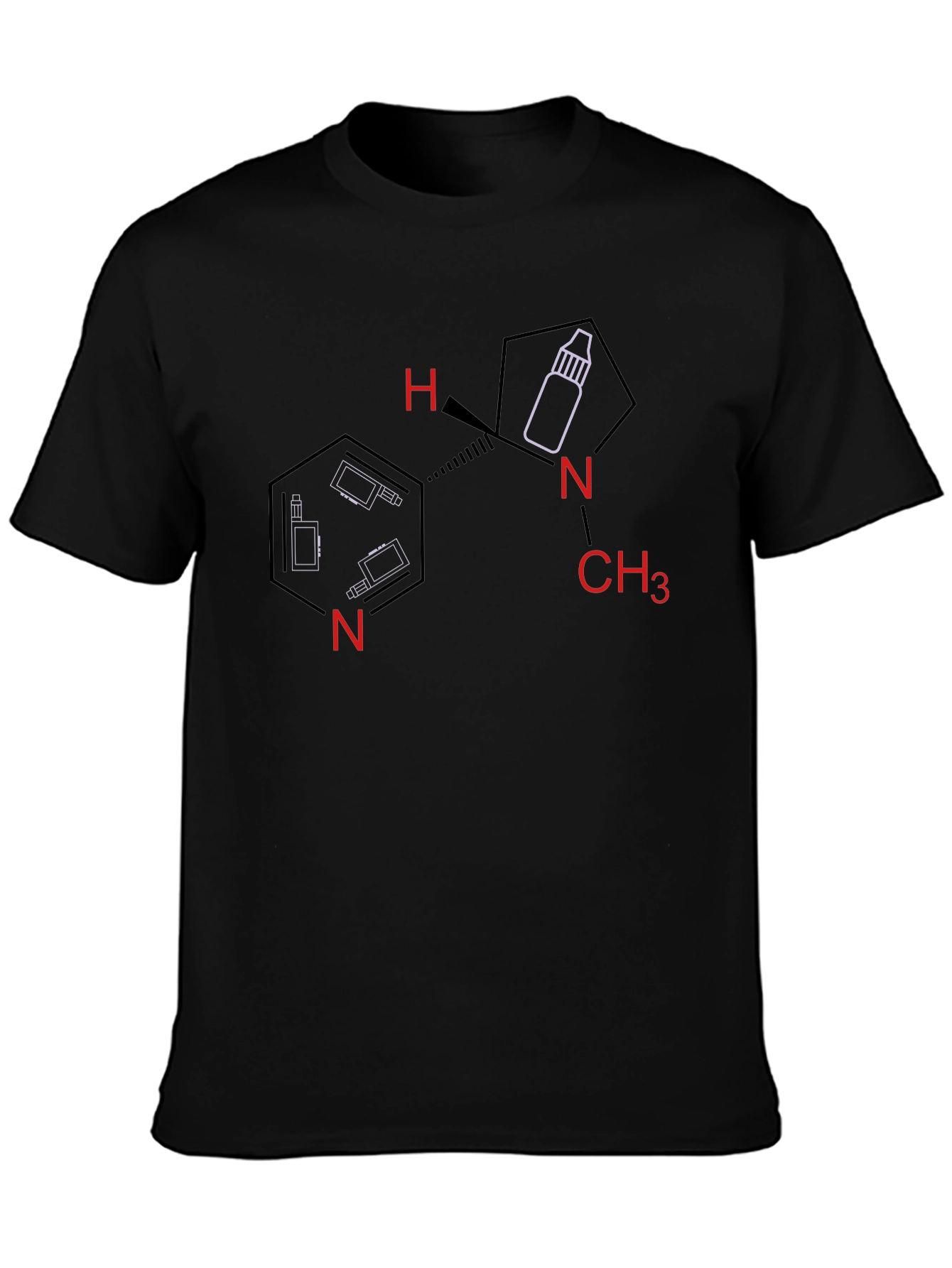 Vaping Molecule Graphic T-Shirt - Unique Design
