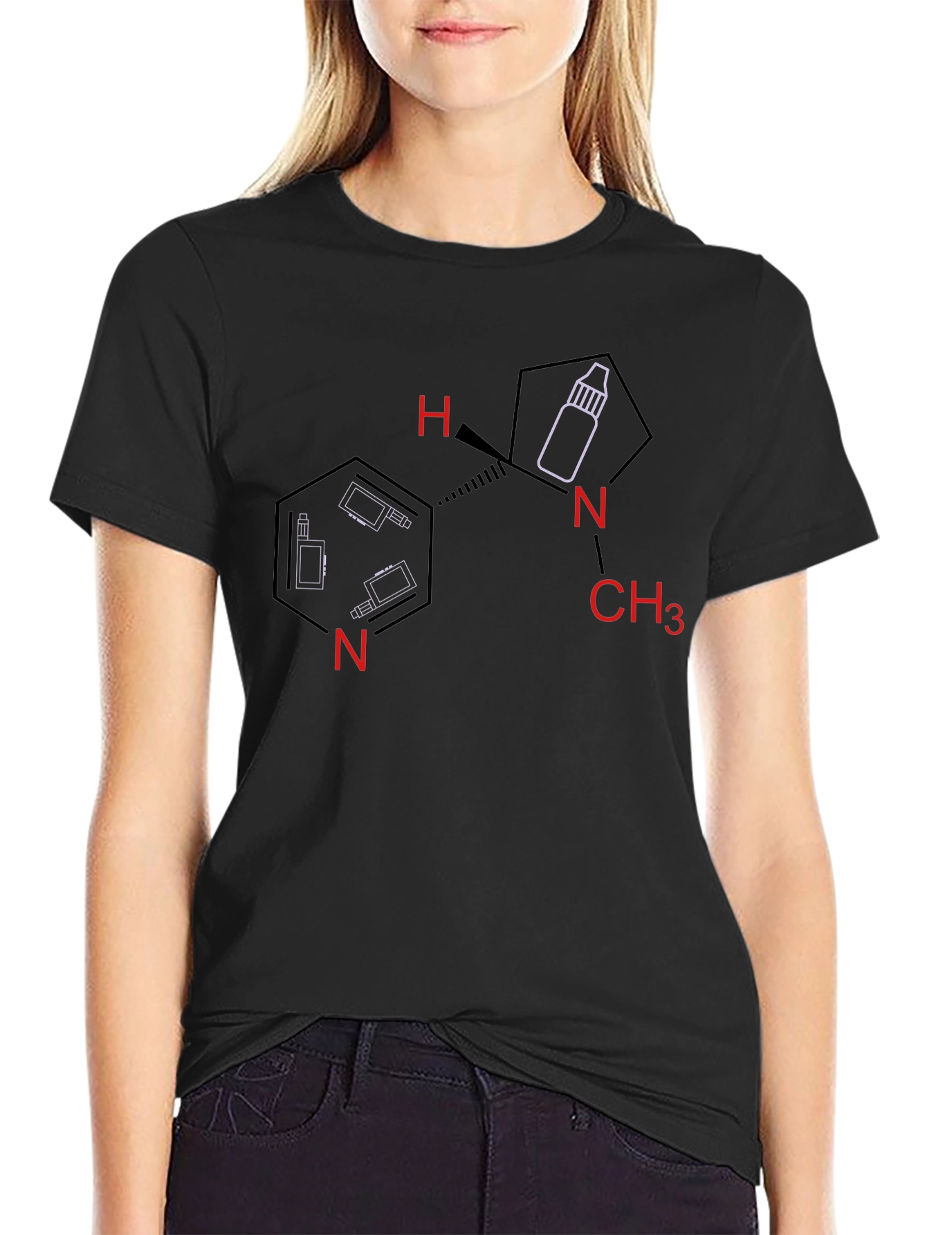 Vaping Molecule Graphic T-Shirt - Unique Design