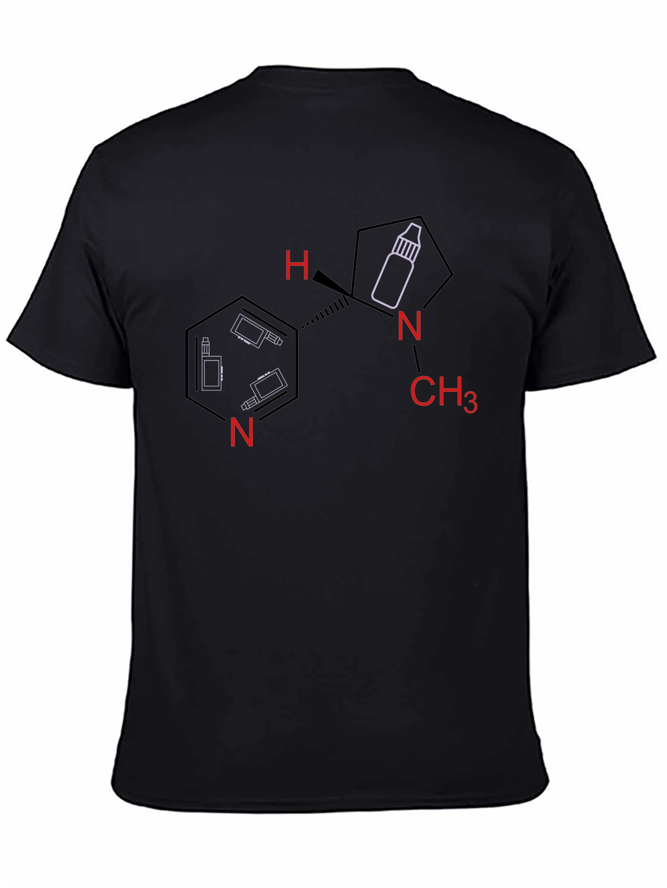 Vaping Molecule Graphic T-Shirt - Unique Design