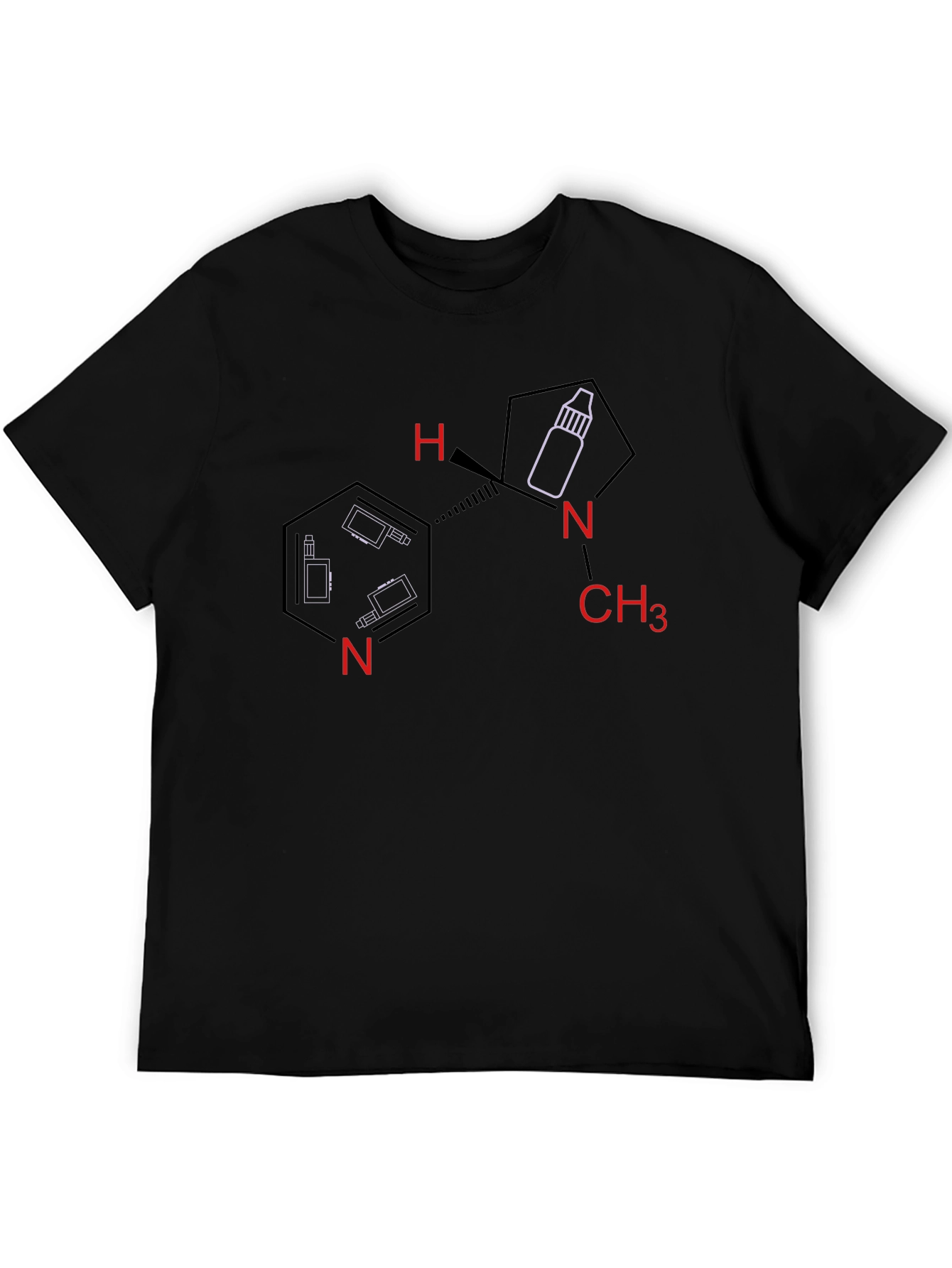 Vaping Molecule Graphic T-Shirt - Unique Design