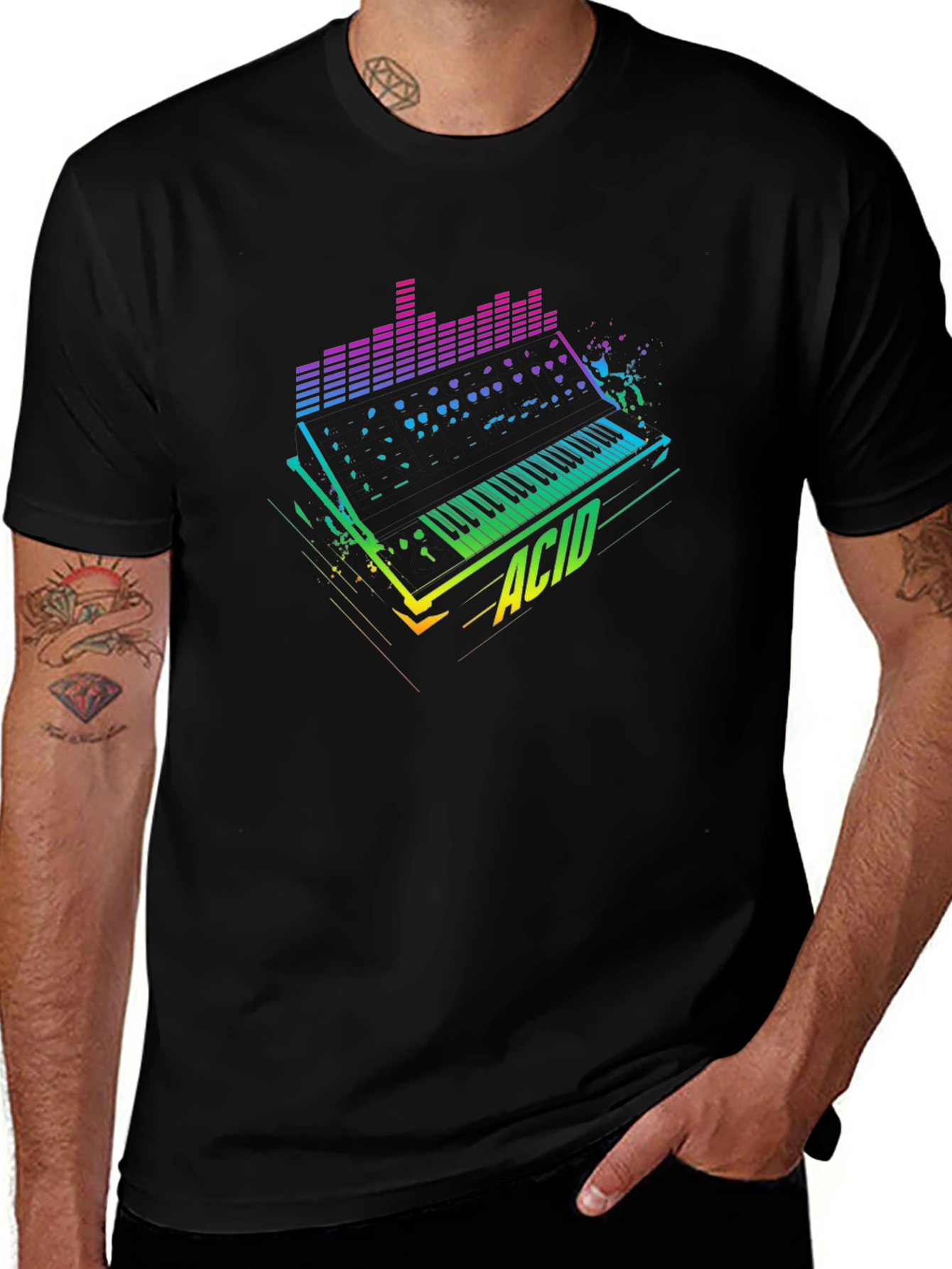 Retro Acid Synth Graphic Tee