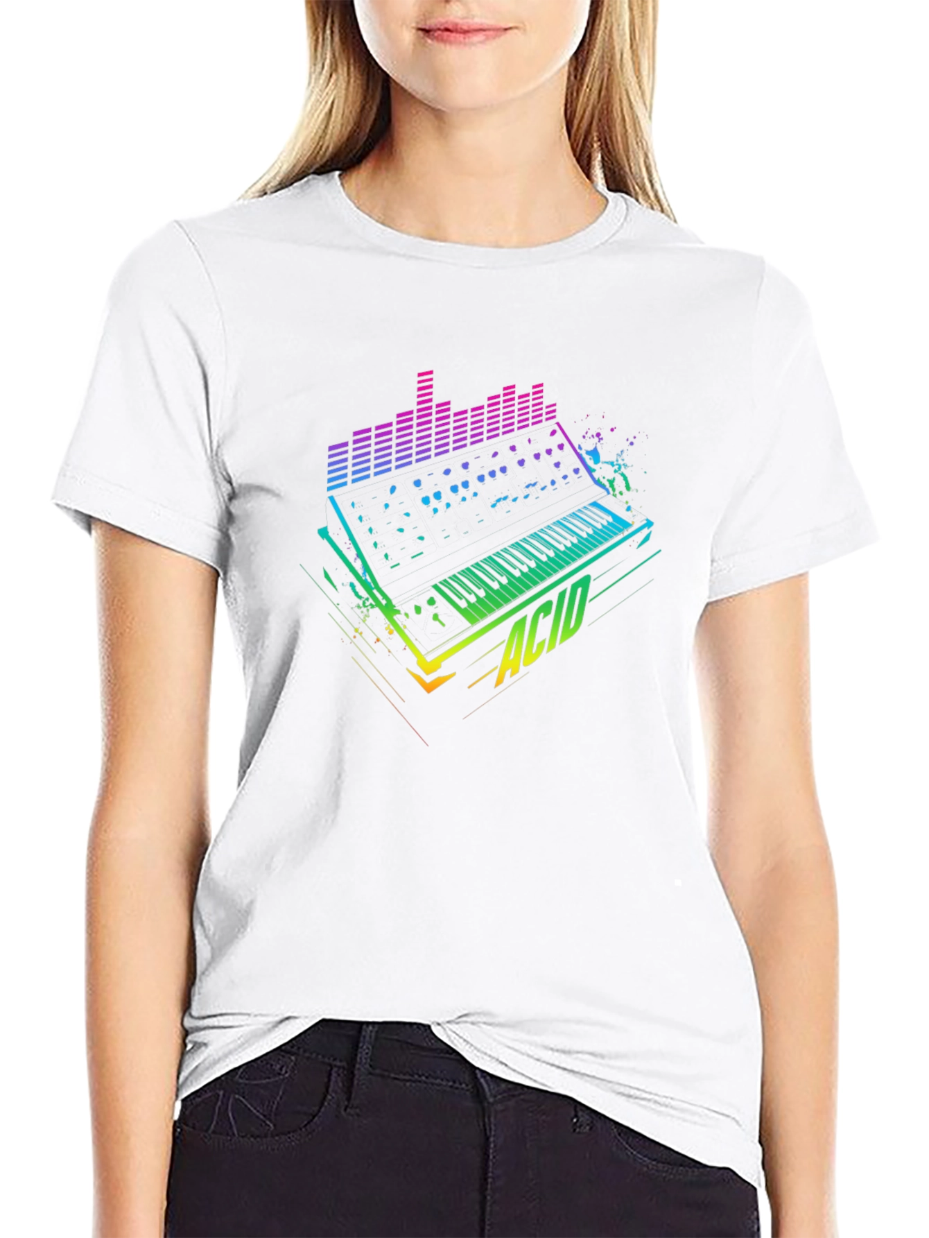 Retro Acid Synth Graphic Tee