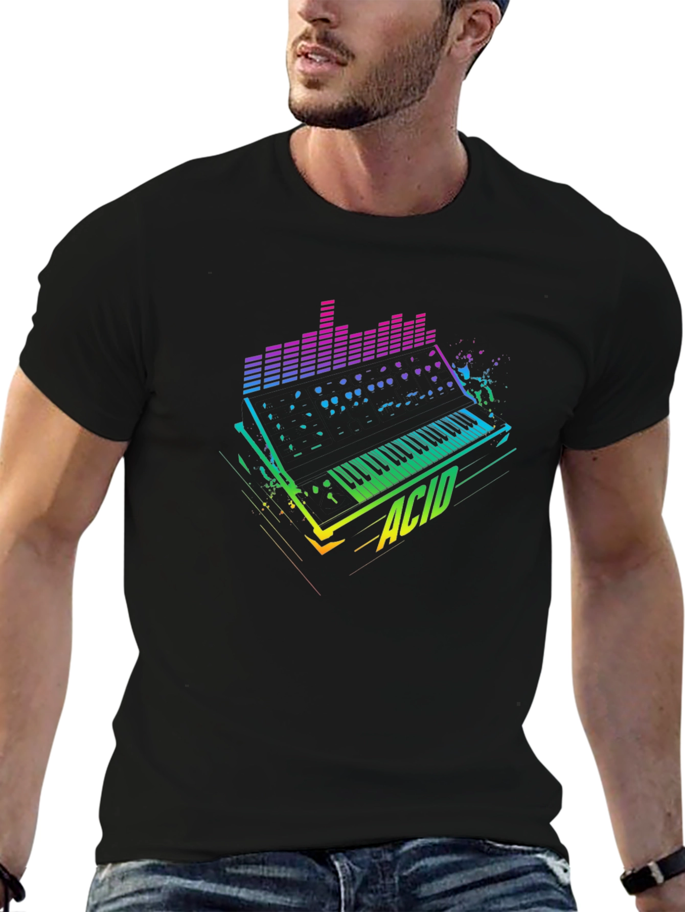 Retro Acid Synth Graphic Tee