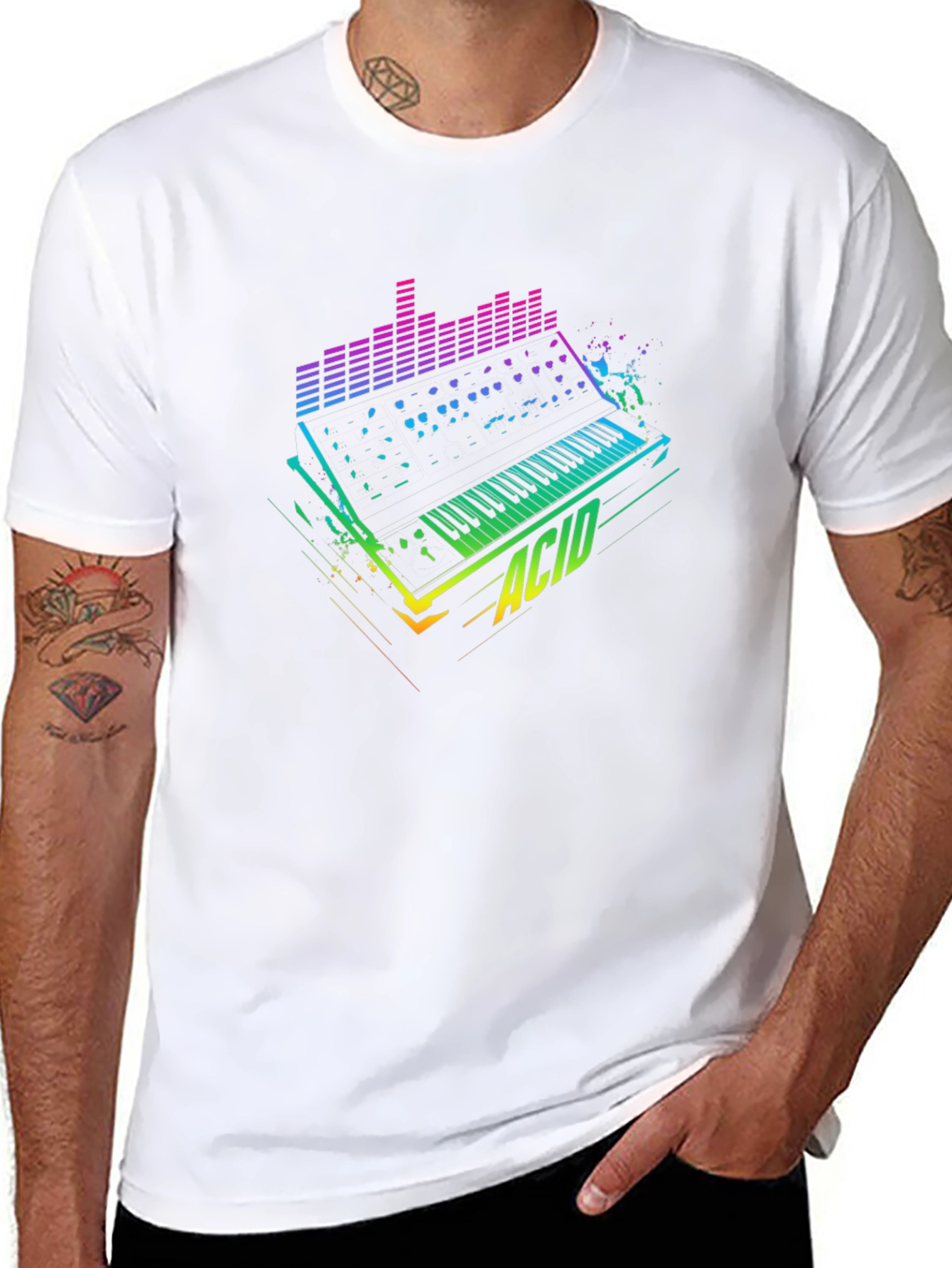 Retro Acid Synth Graphic Tee