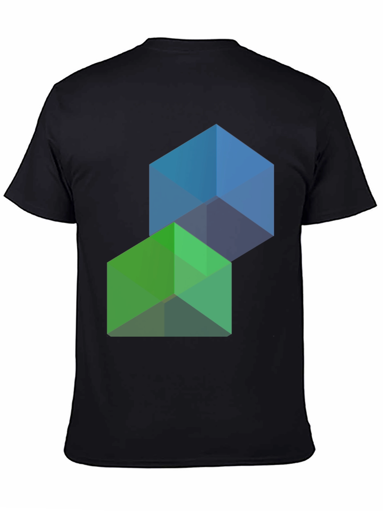 Geometric Cube Graphic Tee - Modern Style