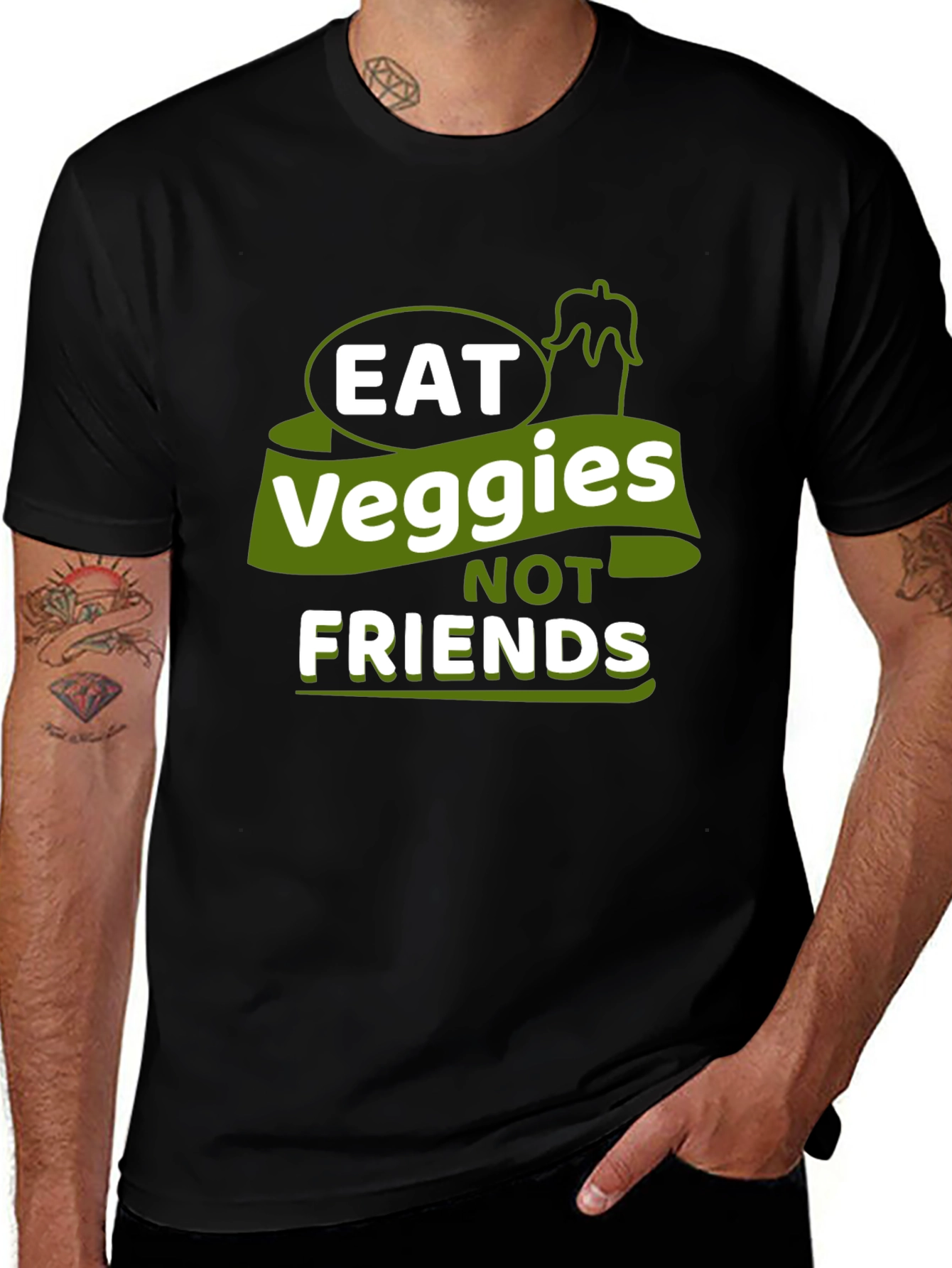 Eat Veggies Not Friends Tee