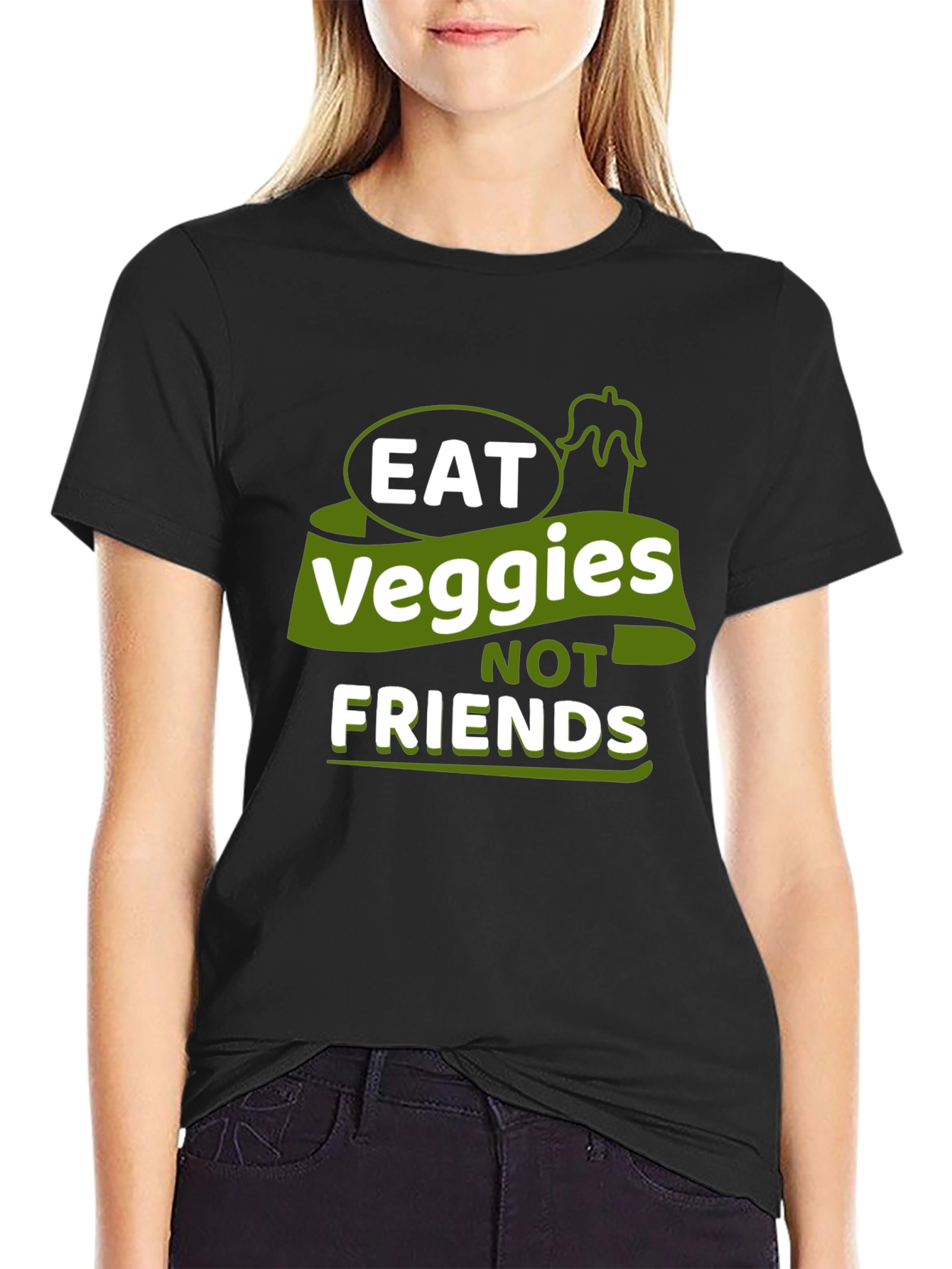 Eat Veggies Not Friends Tee