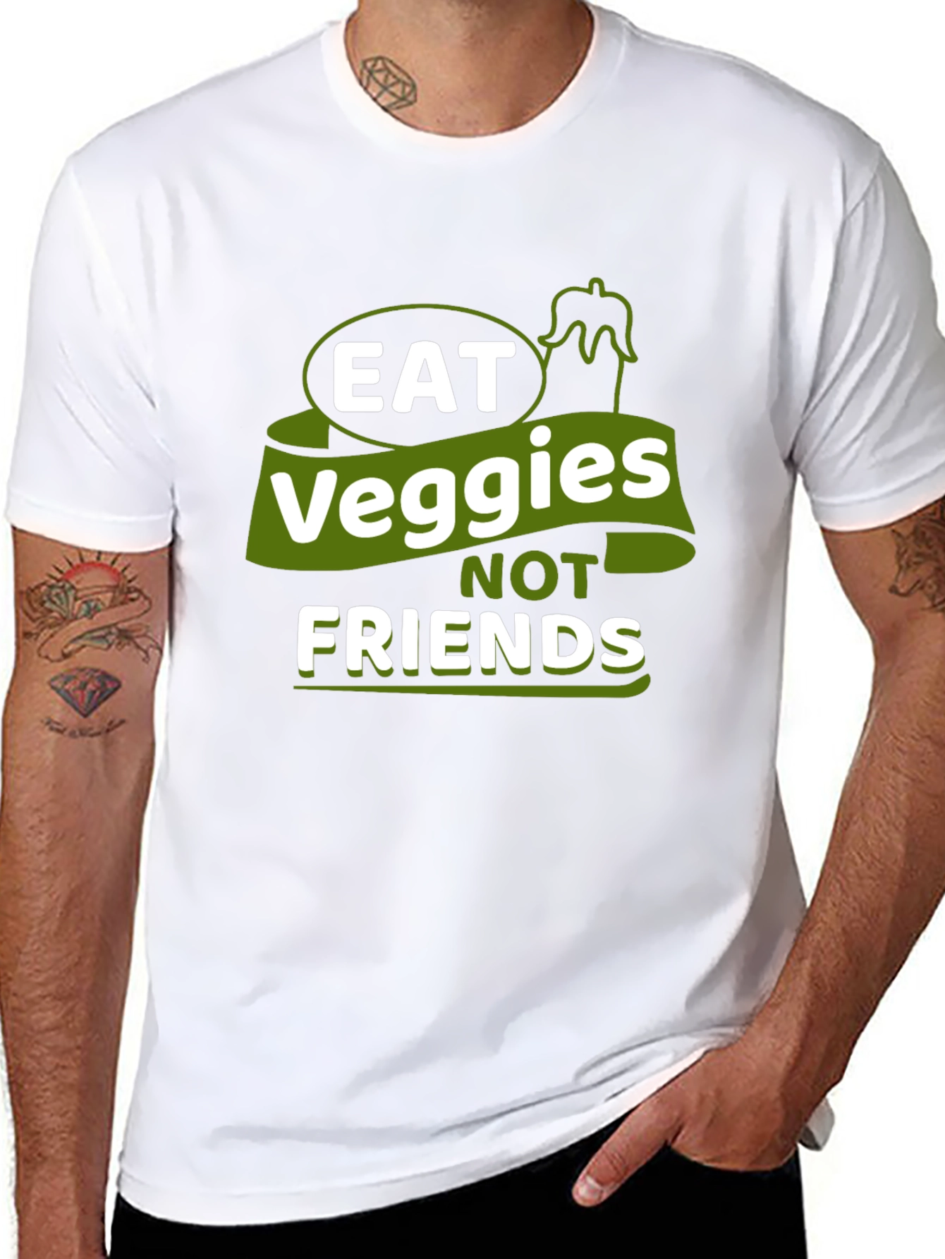 Eat Veggies Not Friends Tee