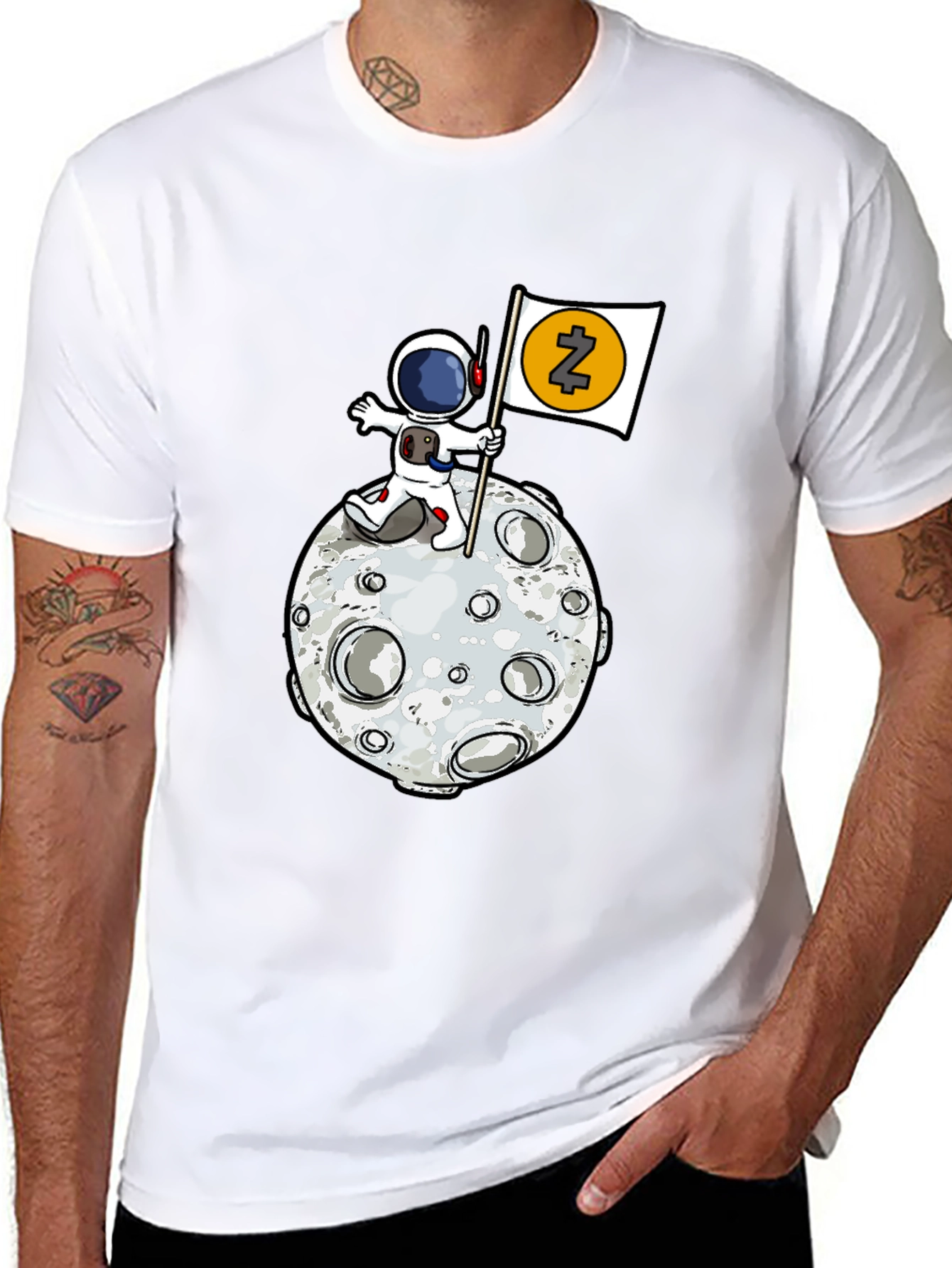 Astronaut Moon Landing T-Shirt - Crypto Tee