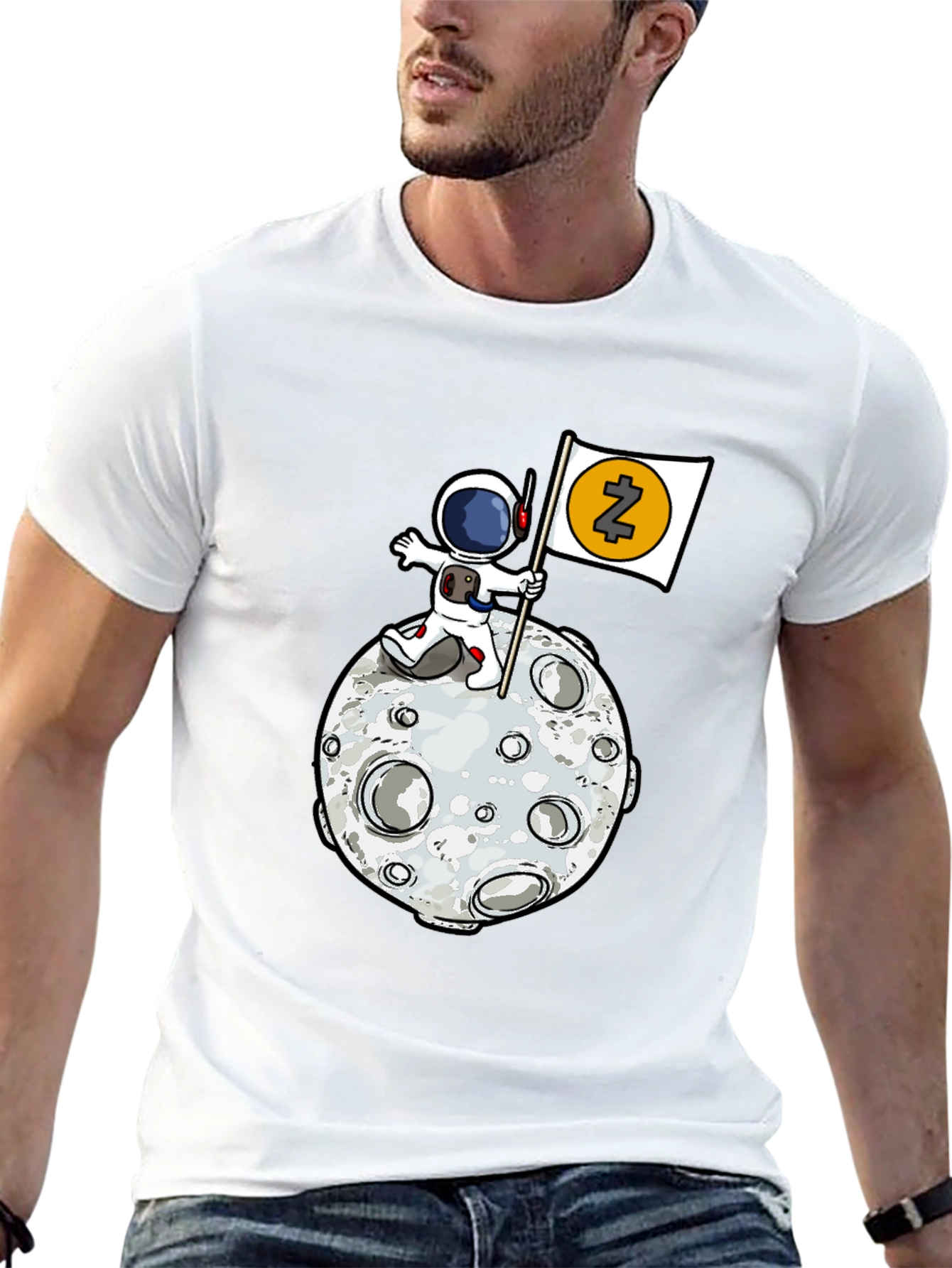 Astronaut Moon Landing T-Shirt - Crypto Tee
