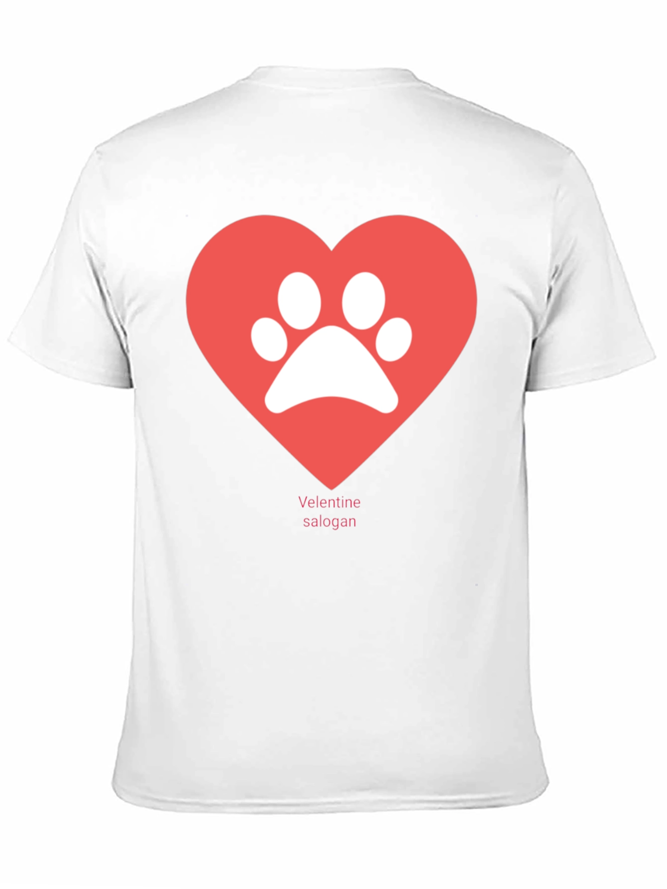 Paw Print Heart T-Shirt - Valentines Day