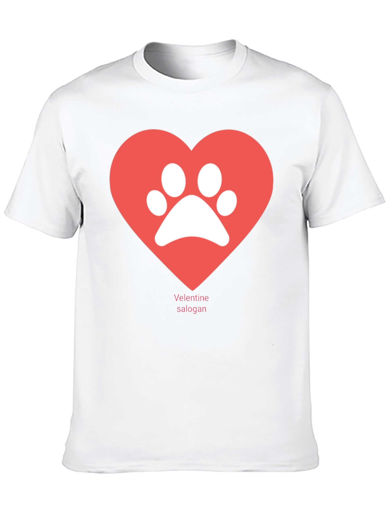 Paw Print Heart T-Shirt - Valentines Day