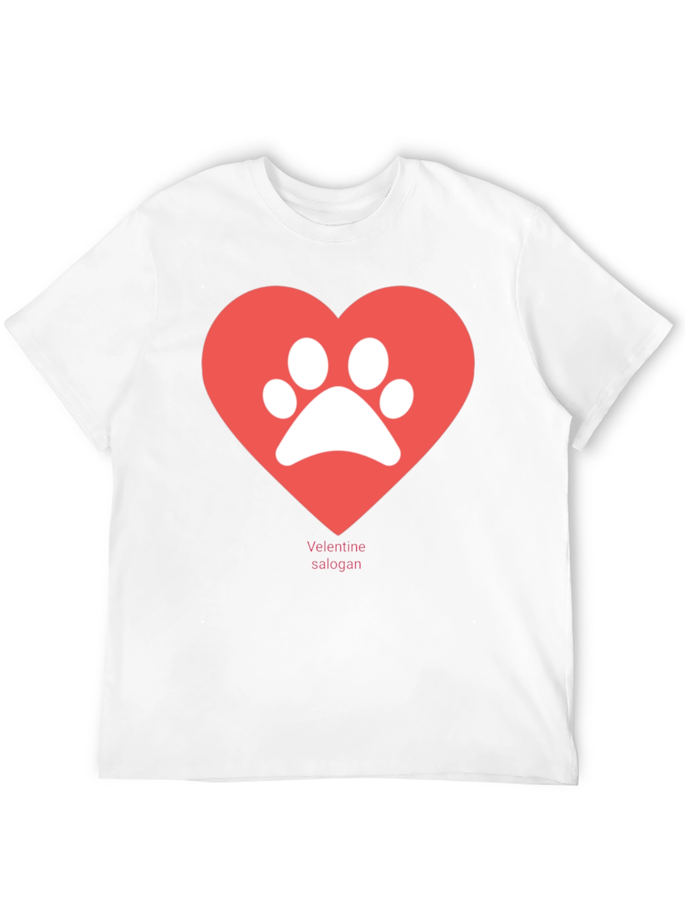Paw Print Heart T-Shirt - Valentines Day